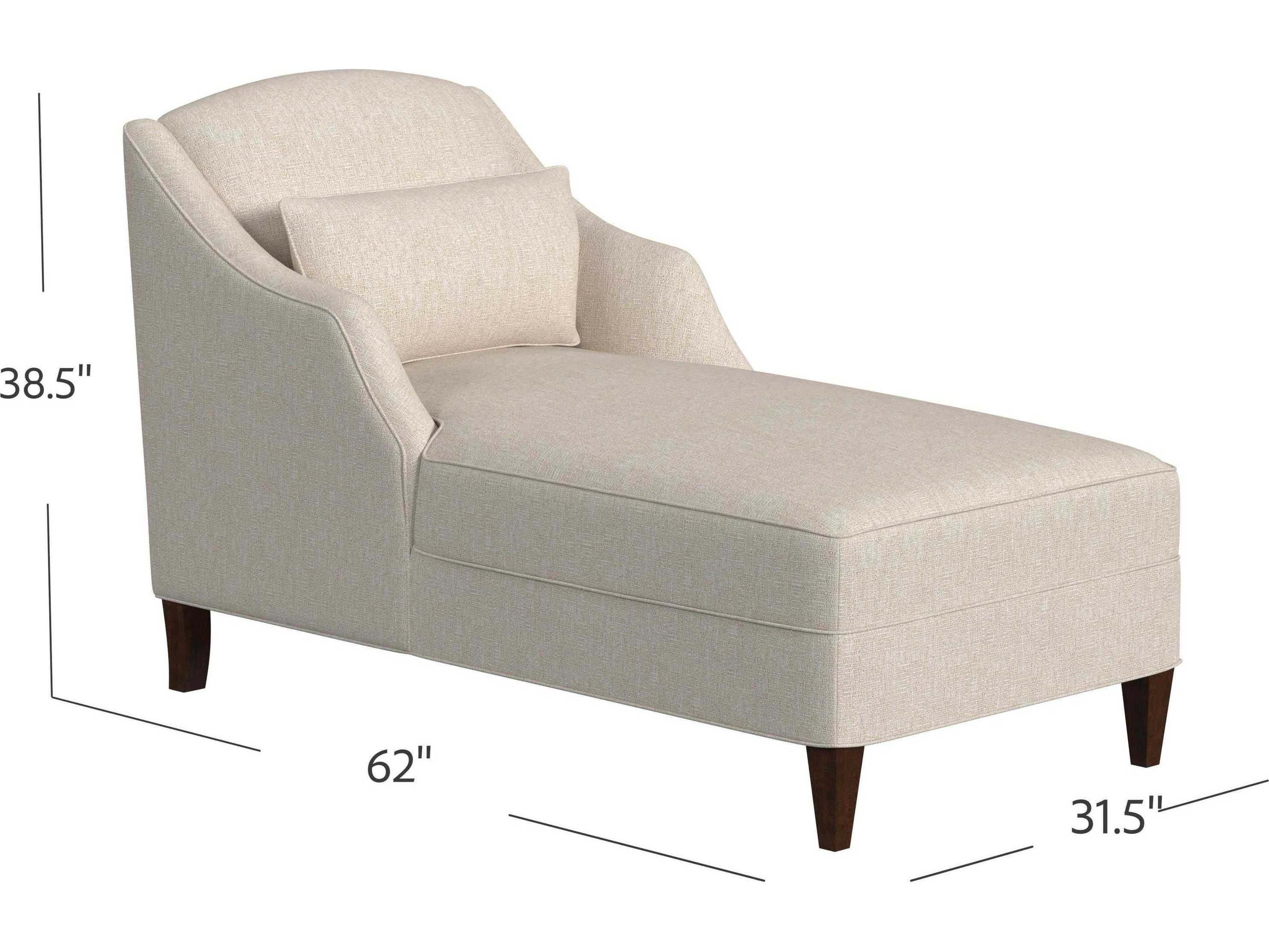 HF Custom by Hooker Furniture Lark Beige Brown Upholstered Chaise