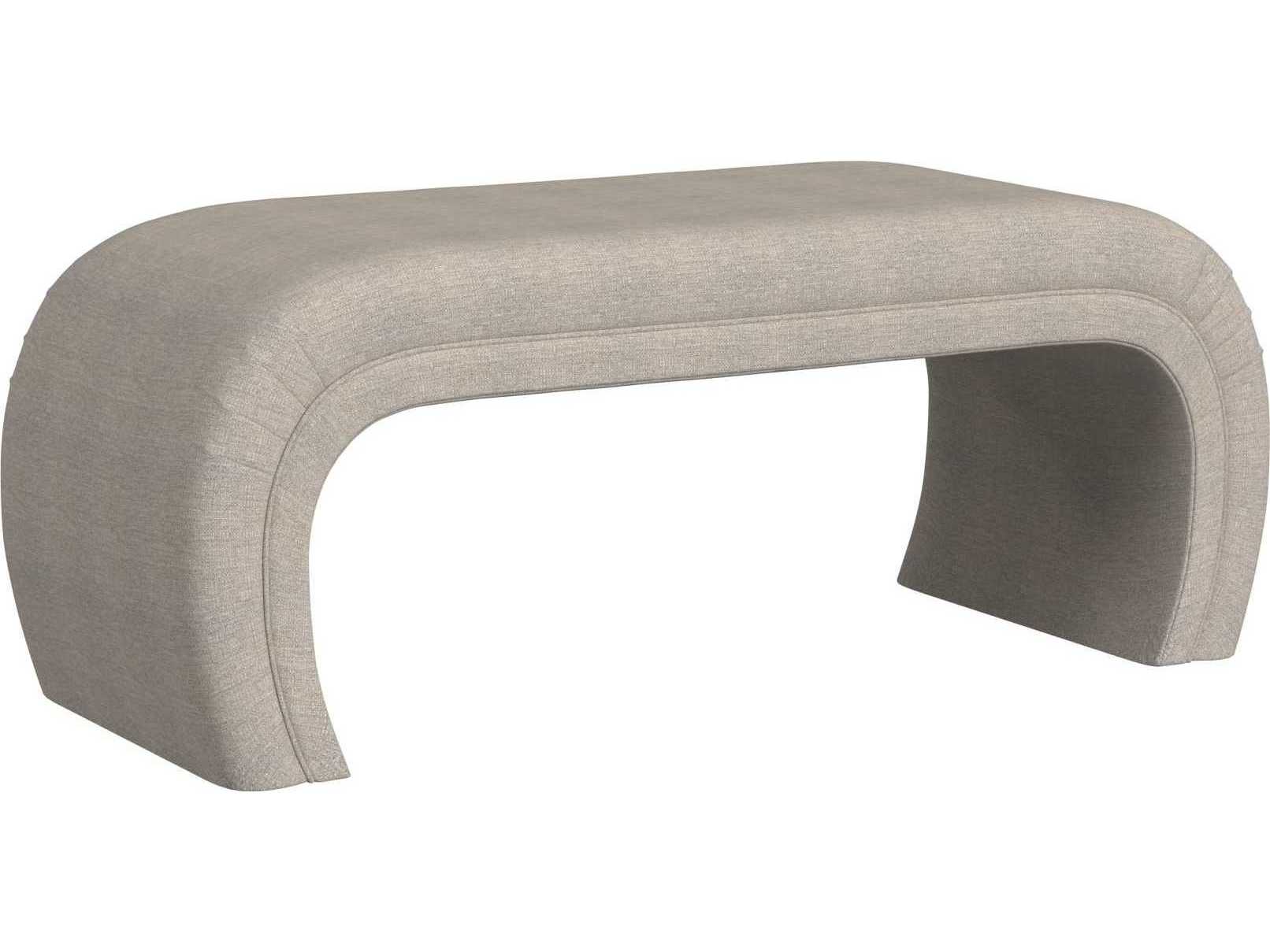 HF Custom by Hooker Furniture Gray Brown Upholstered Accent Bench