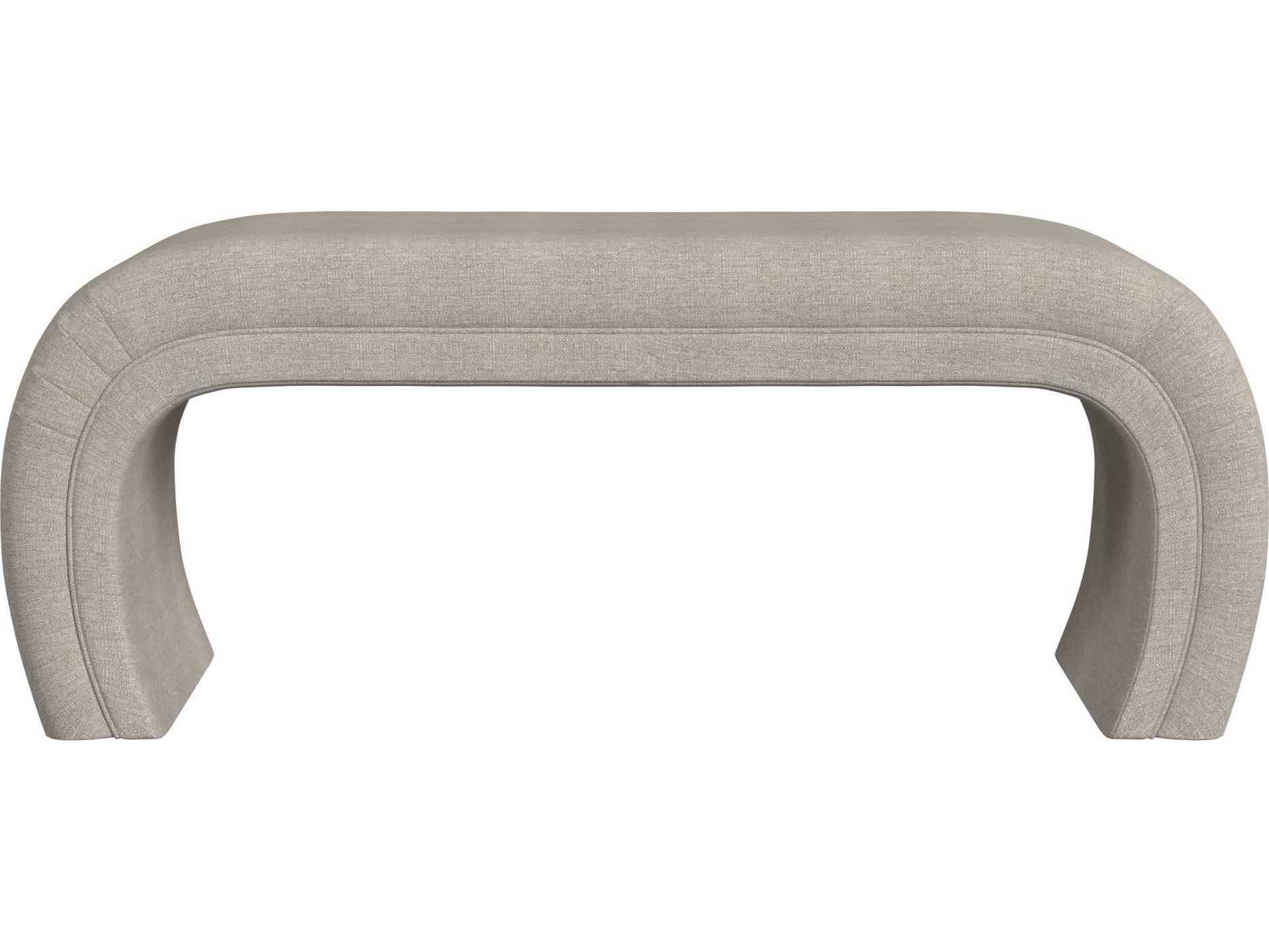 HF Custom by Hooker Furniture Gray Brown Upholstered Accent Bench