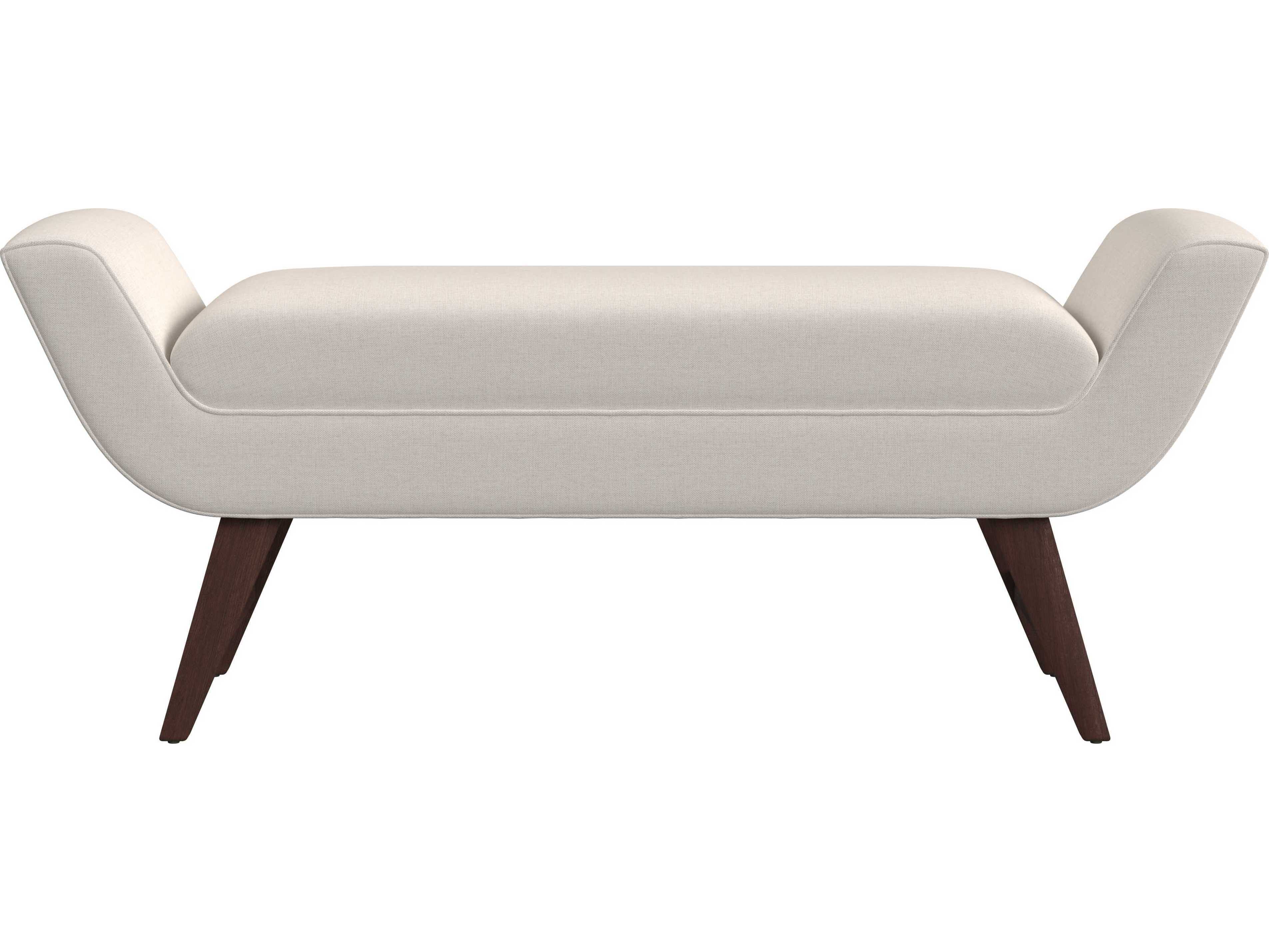 HF Custom by Hooker Furniture Beige Brown White Upholstered Accent Bench