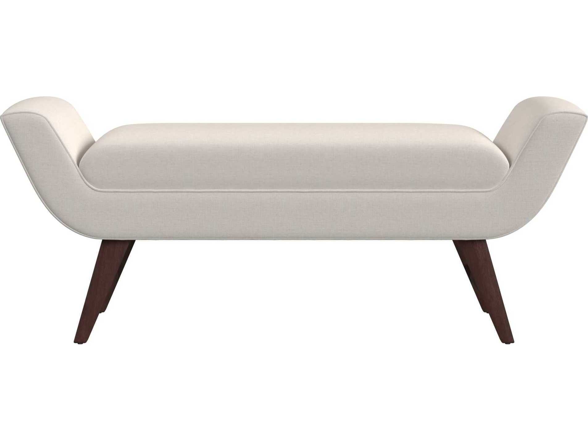 HF Custom by Hooker Furniture Beige Brown White Upholstered Accent Bench