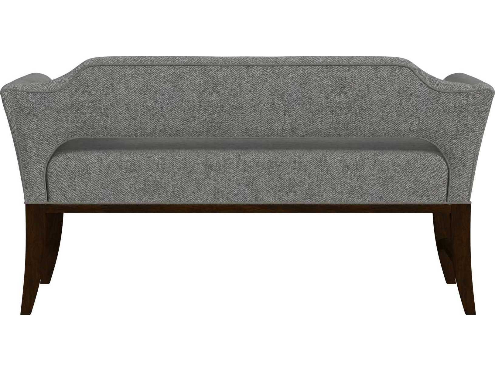 HF Custom by Hooker Furniture Grey Brown Upholstered Accent Bench