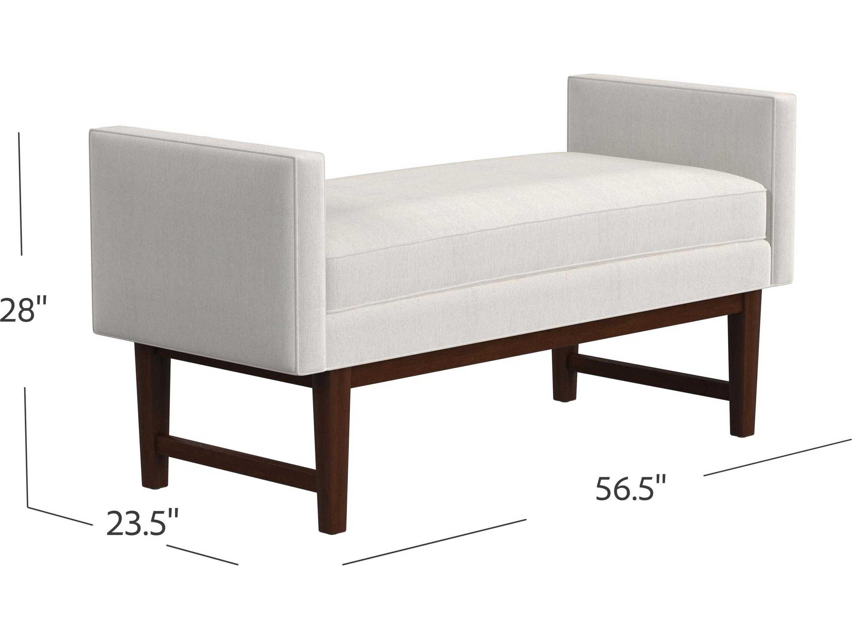 HF Custom by Hooker Furniture Beige Brown Upholstered Accent Bench