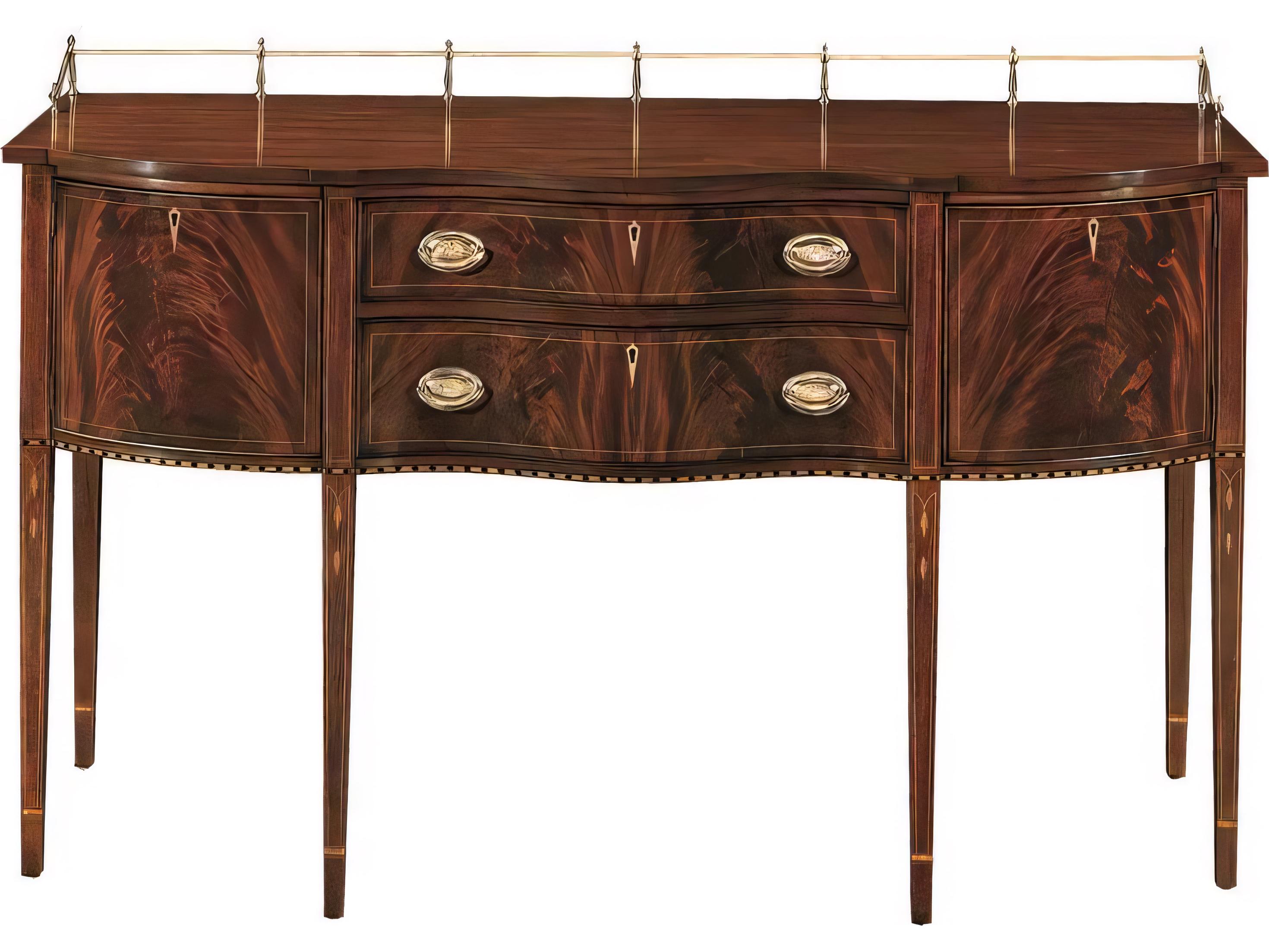 Henkel Harris 66" Mahogany Wood Sideboard