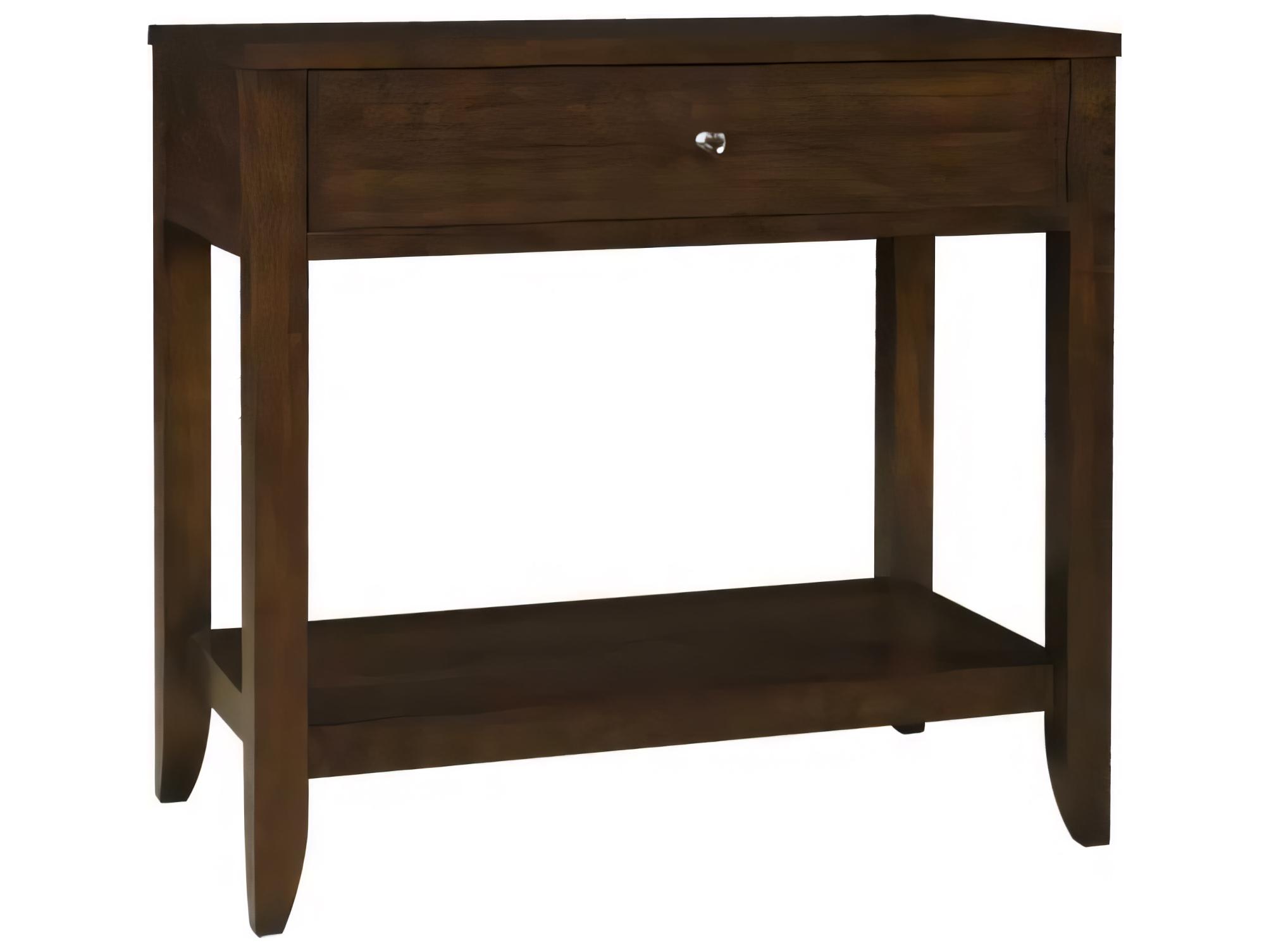 Henkel Harris 1-Drawer Brown Mahogany Wood Nightstand