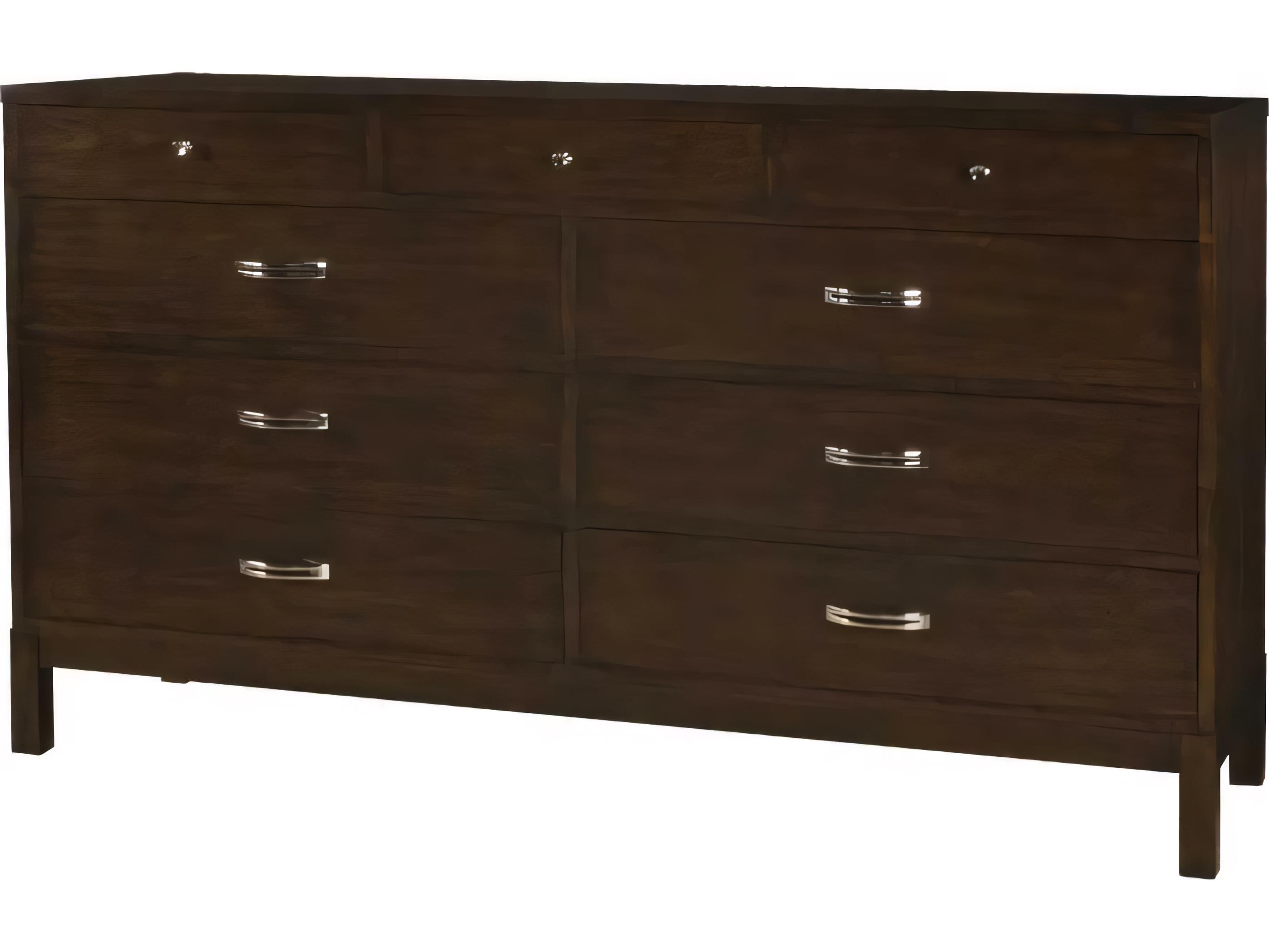 Henkel Harris 9-Drawers Brown Mahogany Wood Dresser