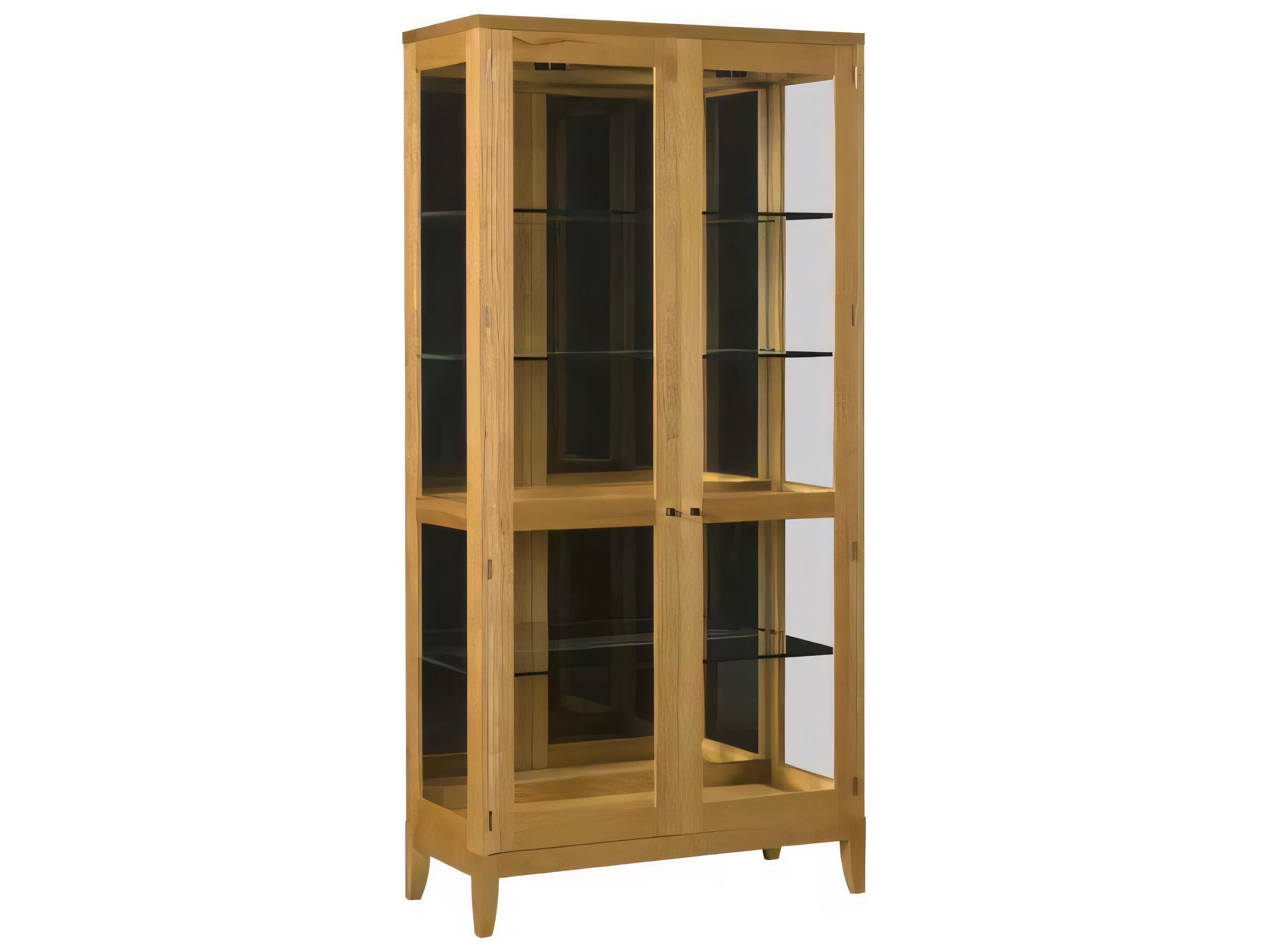 Henkel Harris Mahogany Wood Curio Display Cabinet