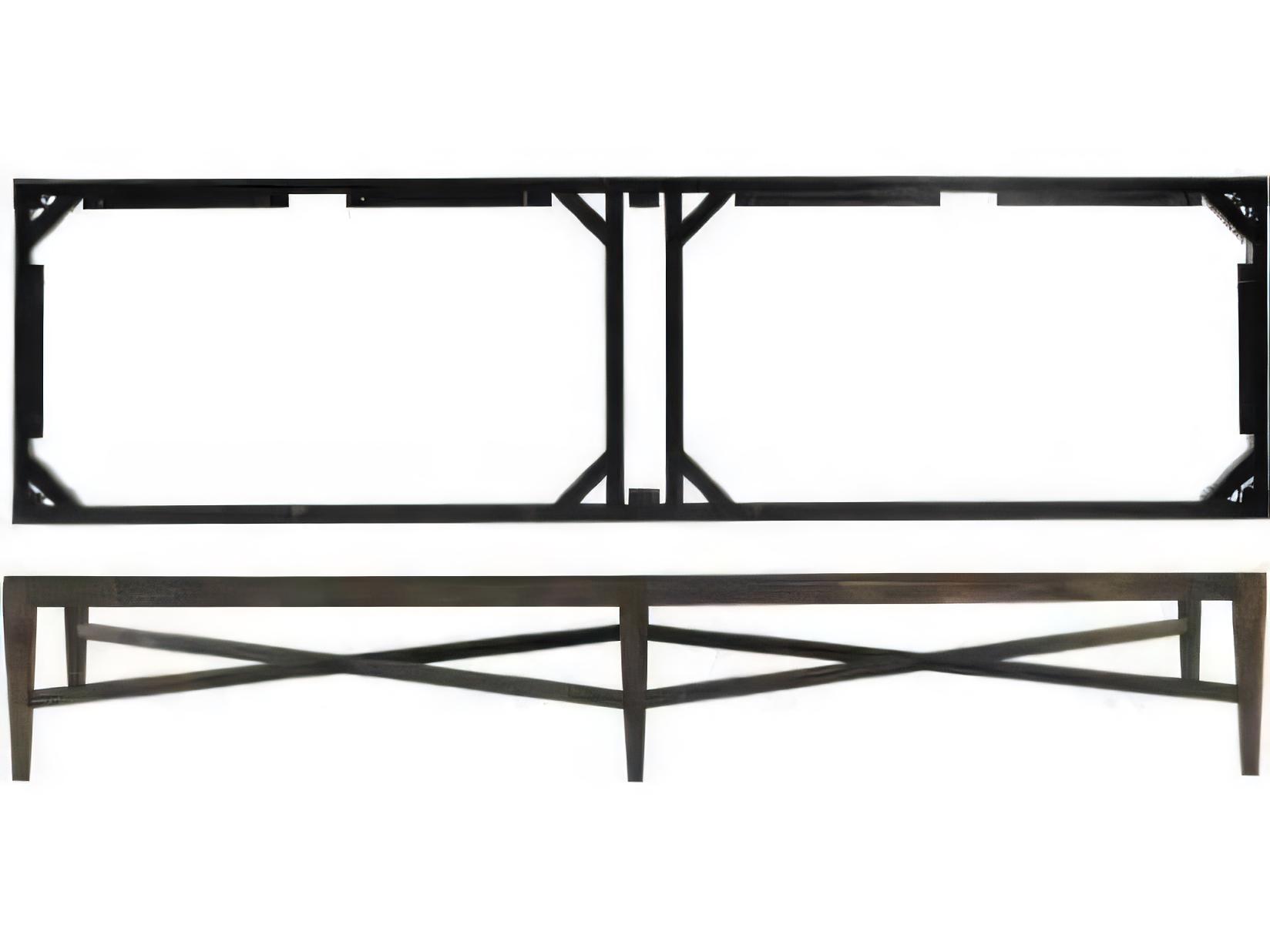 Hickory White X-Stretcher Double Leg 18" Deep Base