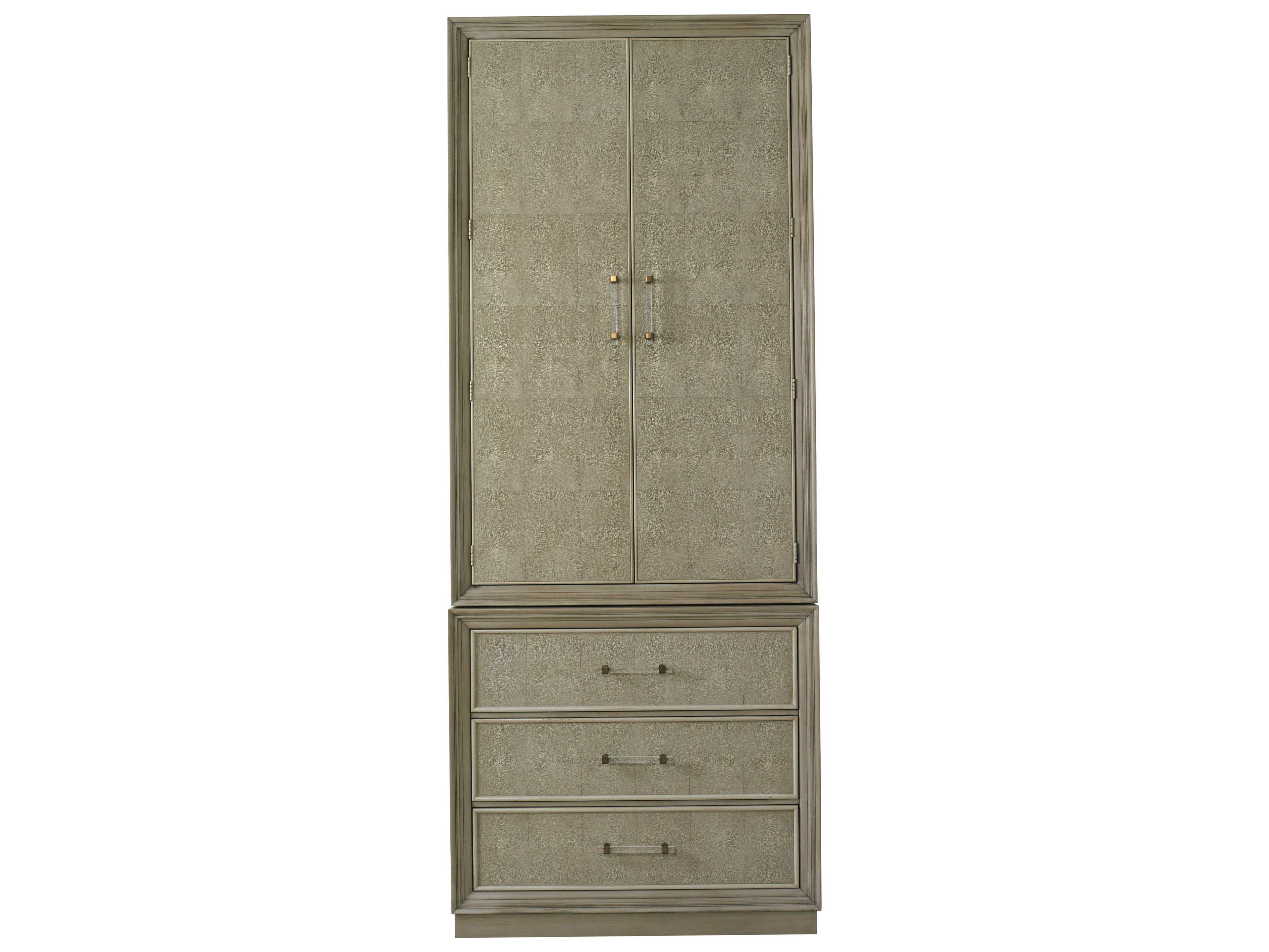 Hickory White Custom Elements Cabinet Stone Brown Maple Wood Accent Chest
