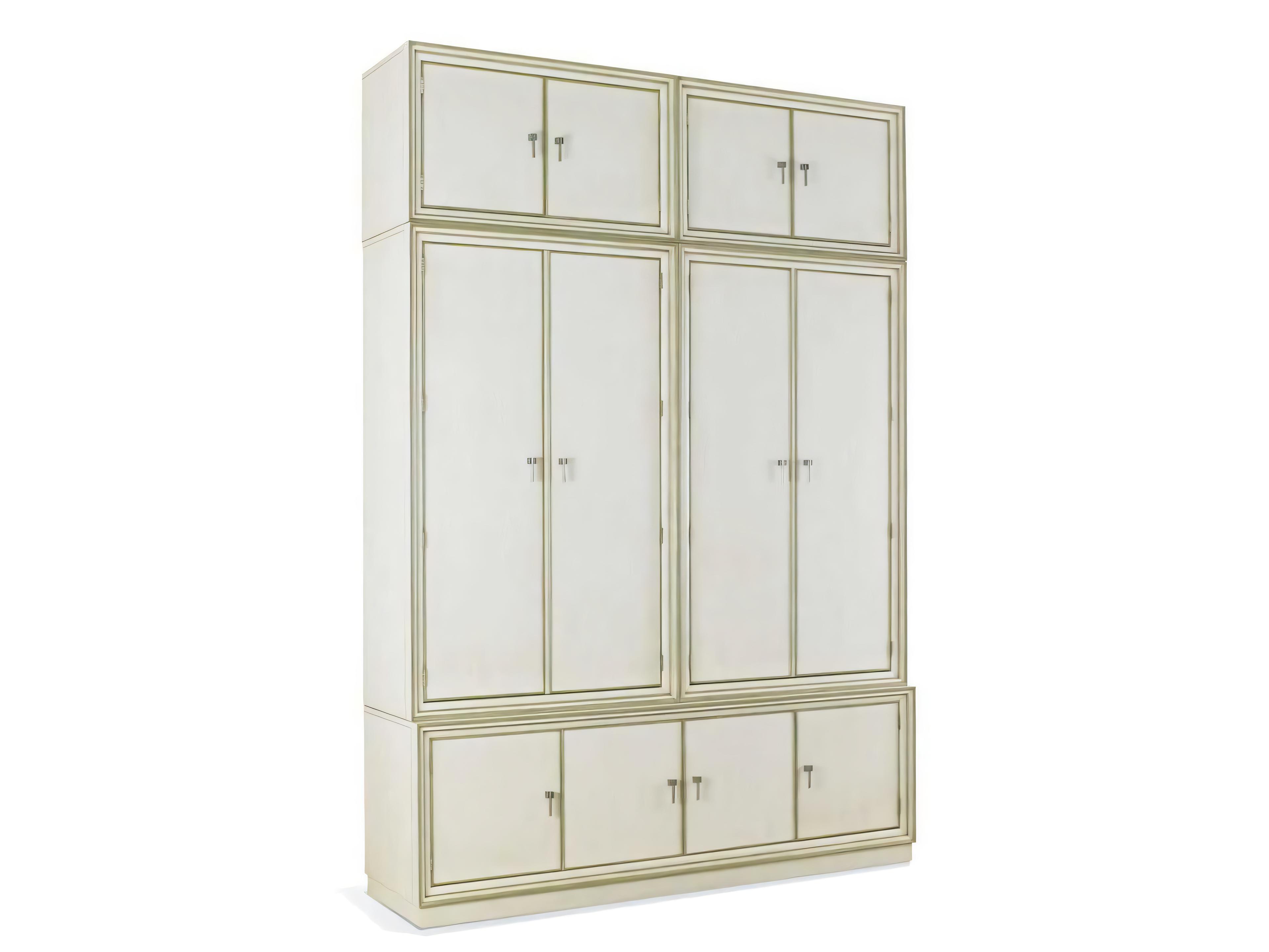 Hickory White Custom Elements Cabinet Washed Linen Maple Wood Accent Chest