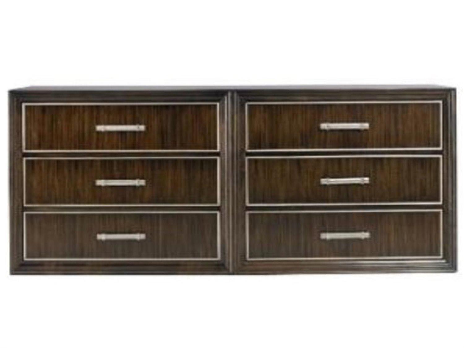 Hickory White Ivan 6-Drawers Brown Maple Wood Double Dresser