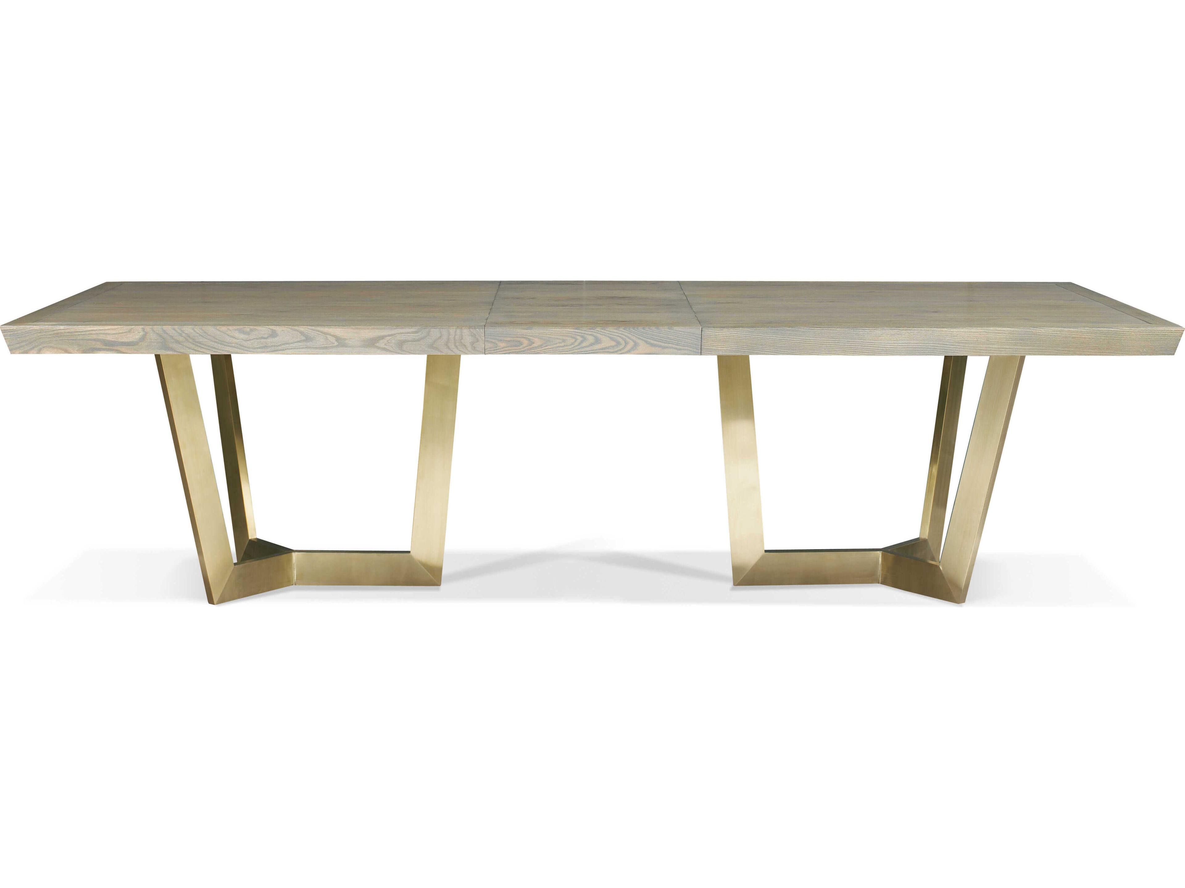 Hickory White Odyssey Rectangular Wood Washed Canvas Dining Table