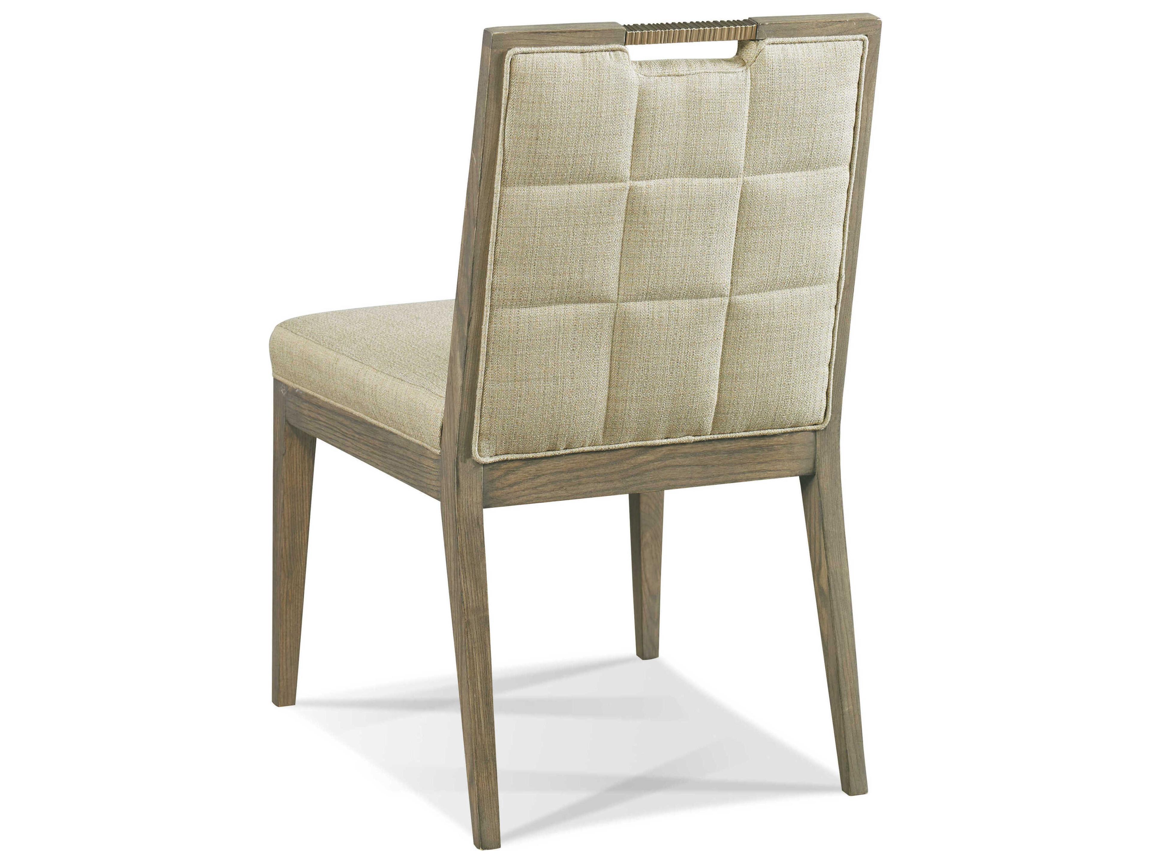 Hickory White Odyssey Ash Wood Beige Upholstered Morris Side Dining Chair