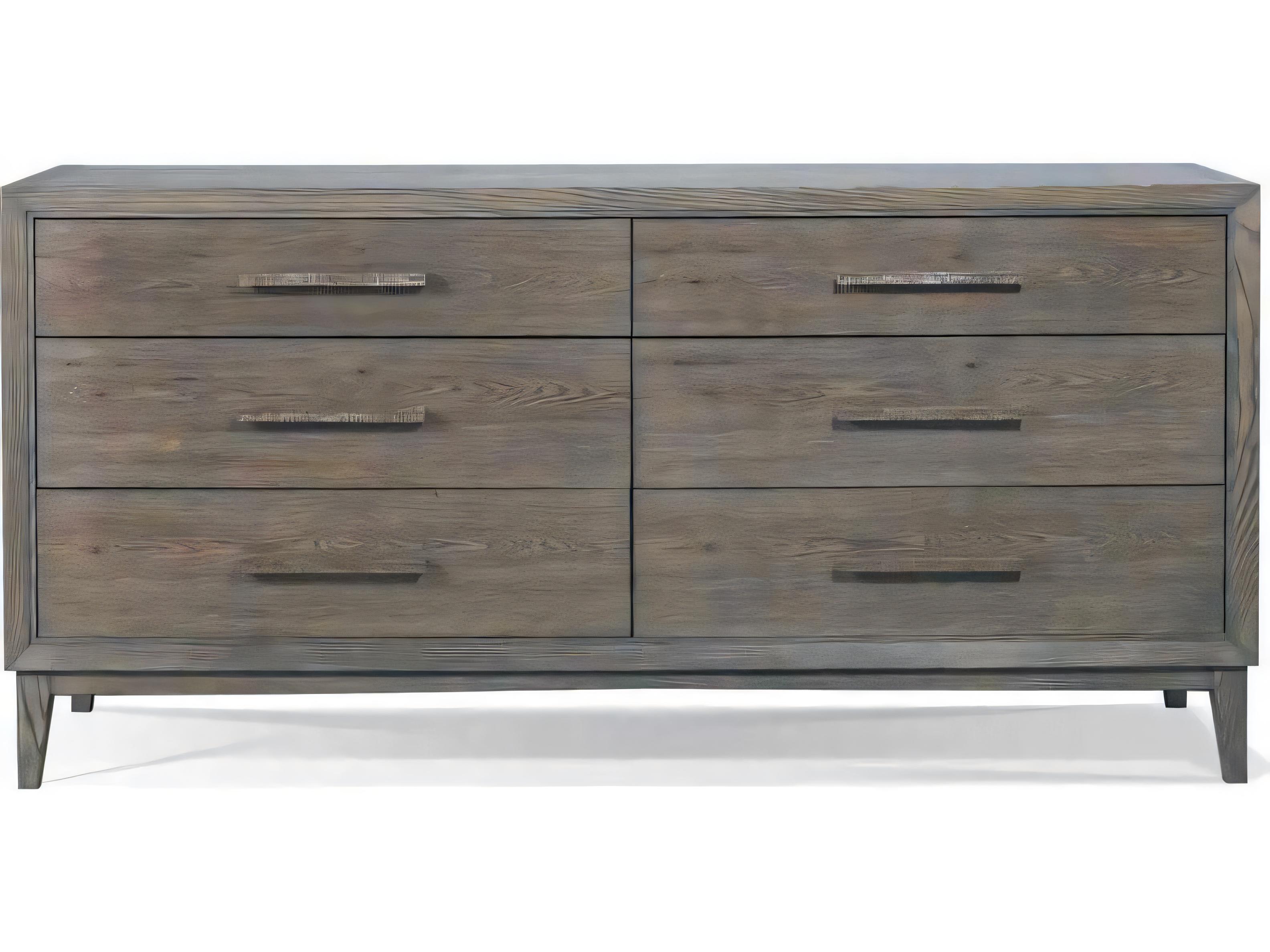 Hickory White Odyssey 6-Drawers Gray Ash Wood Double Dresser