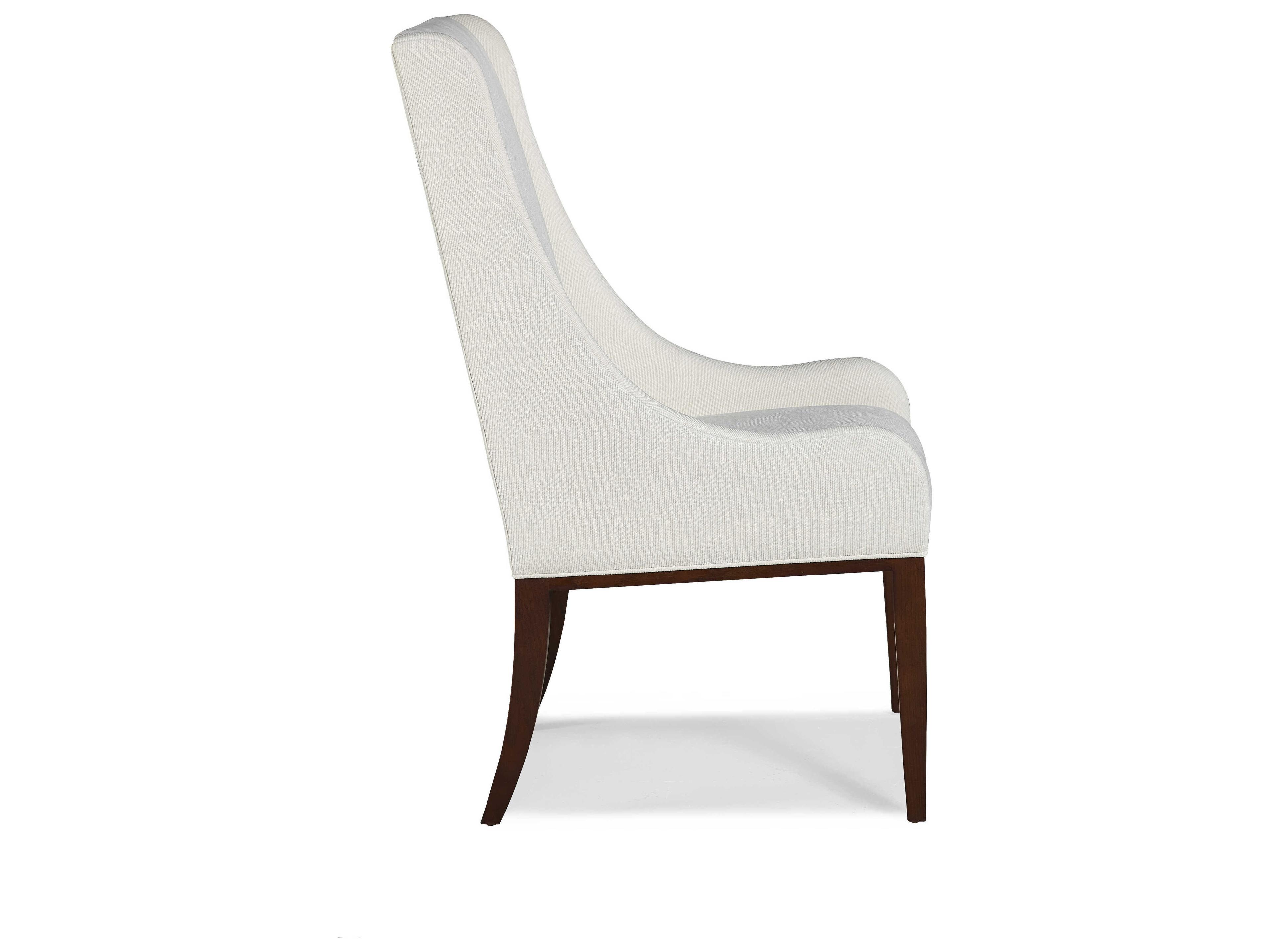 Hickory White Trellis Maple Wood Upholstered Adair Side Dining Chair