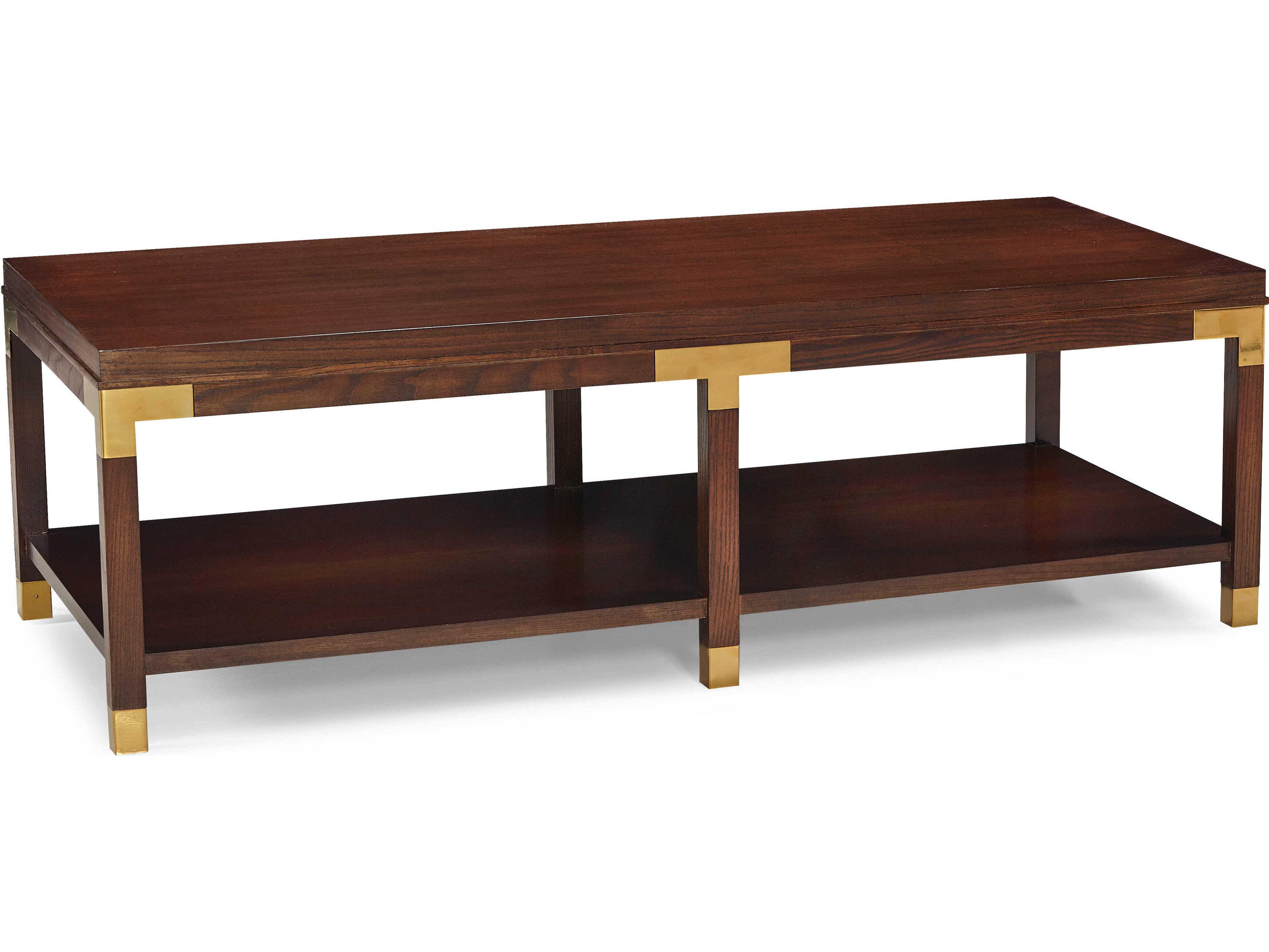 Hickory White Trellis Rectangular Wood Fleming Cocktail Table