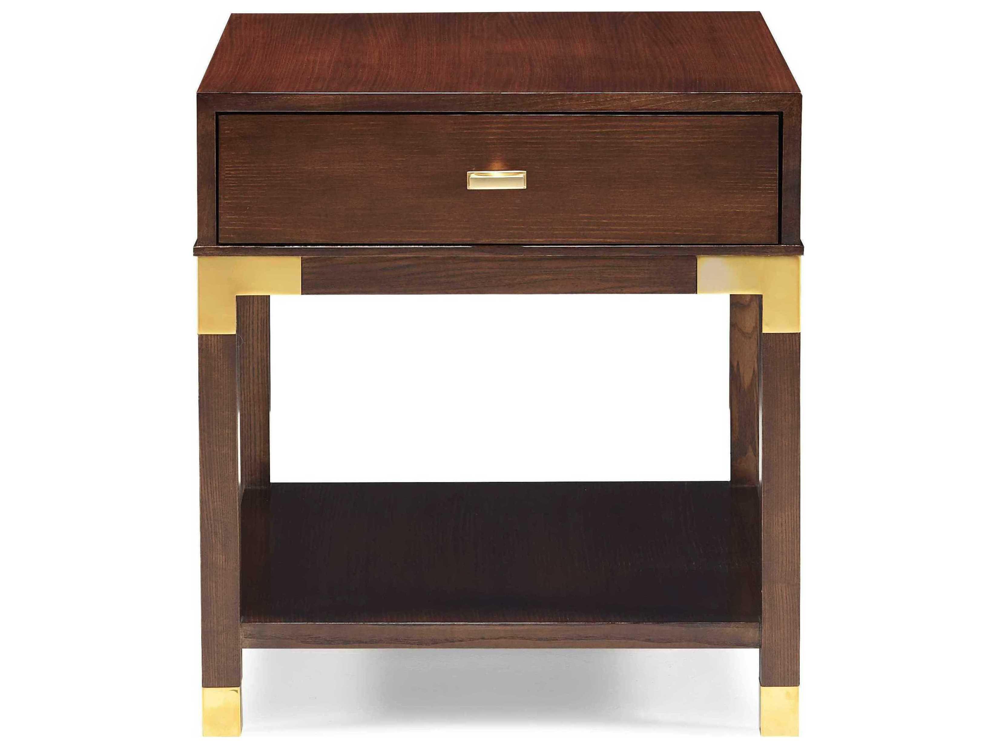 Hickory White Trellis Rectangular Wood Sawyer End Table