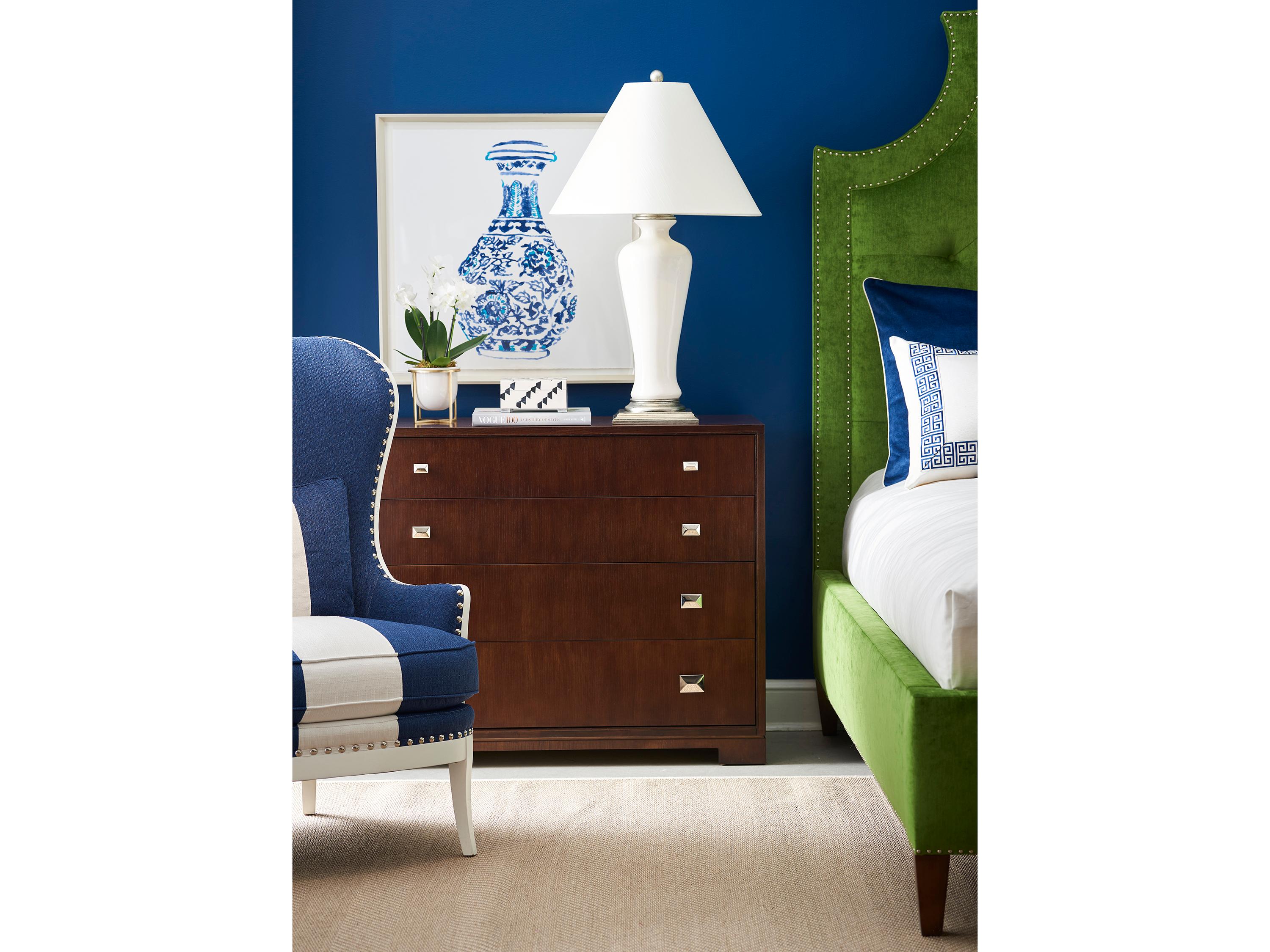 Hickory White Trellis Brown Ash Wood Accent Chest