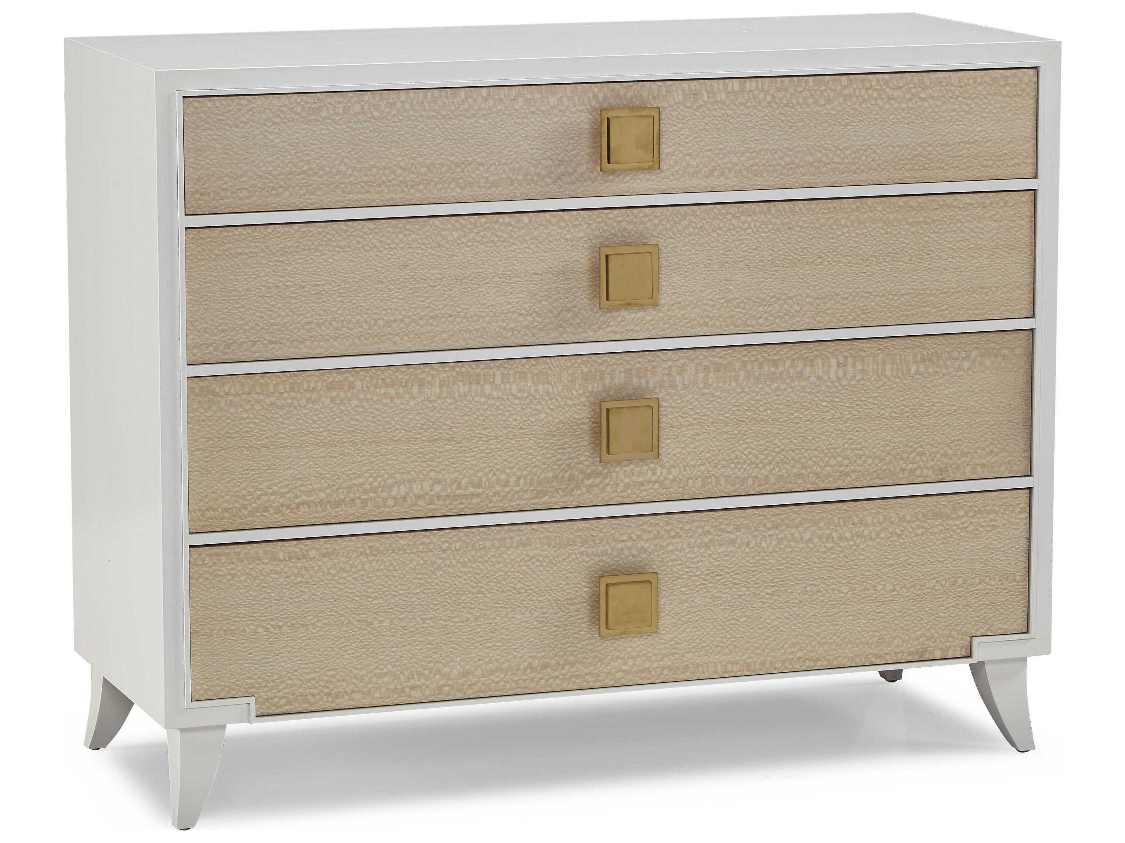 Hickory White Trellis 4-Drawer Huck Brown Accent Chest