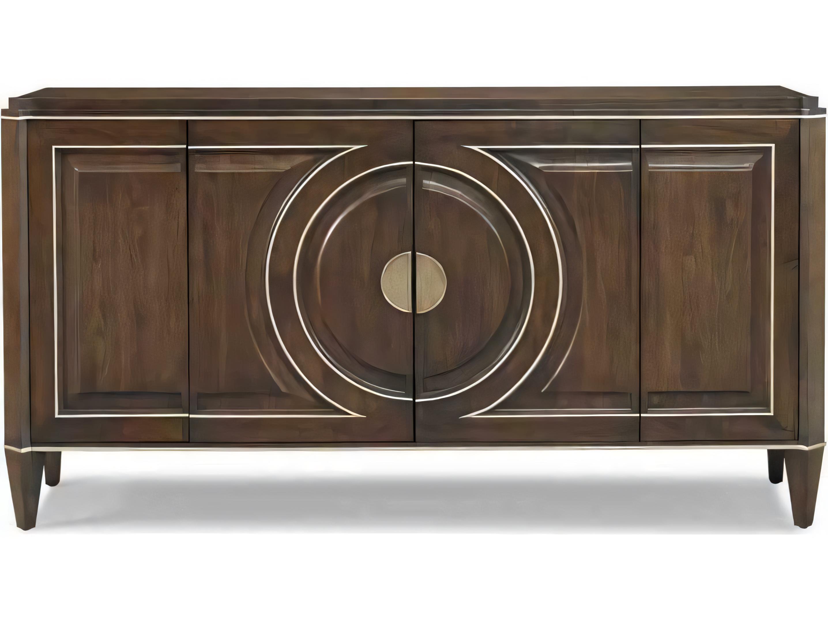 Hickory White Terra Modern 76" Walnut Wood Sideboard
