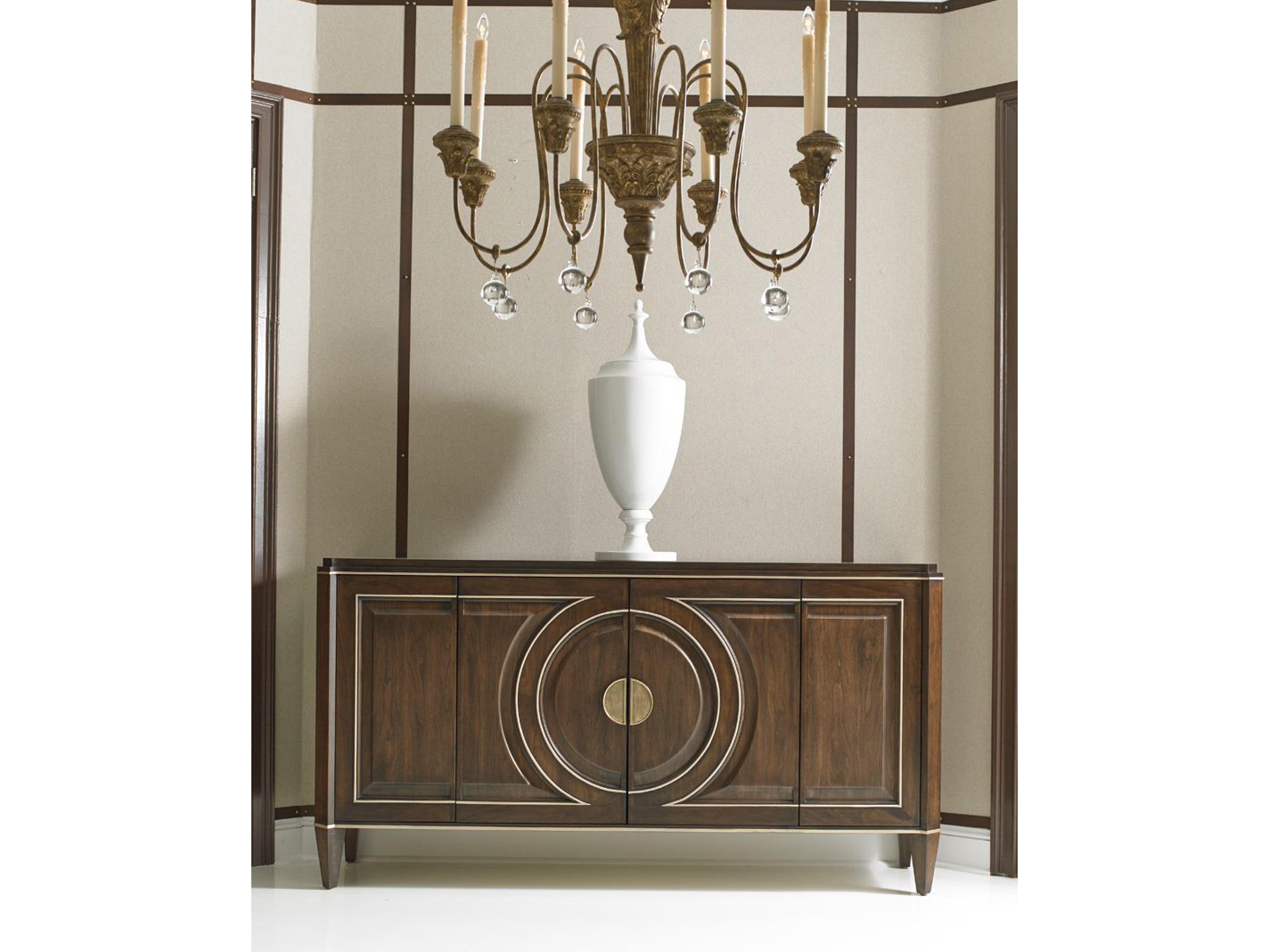 Hickory White Terra Modern 76" Walnut Wood Sideboard