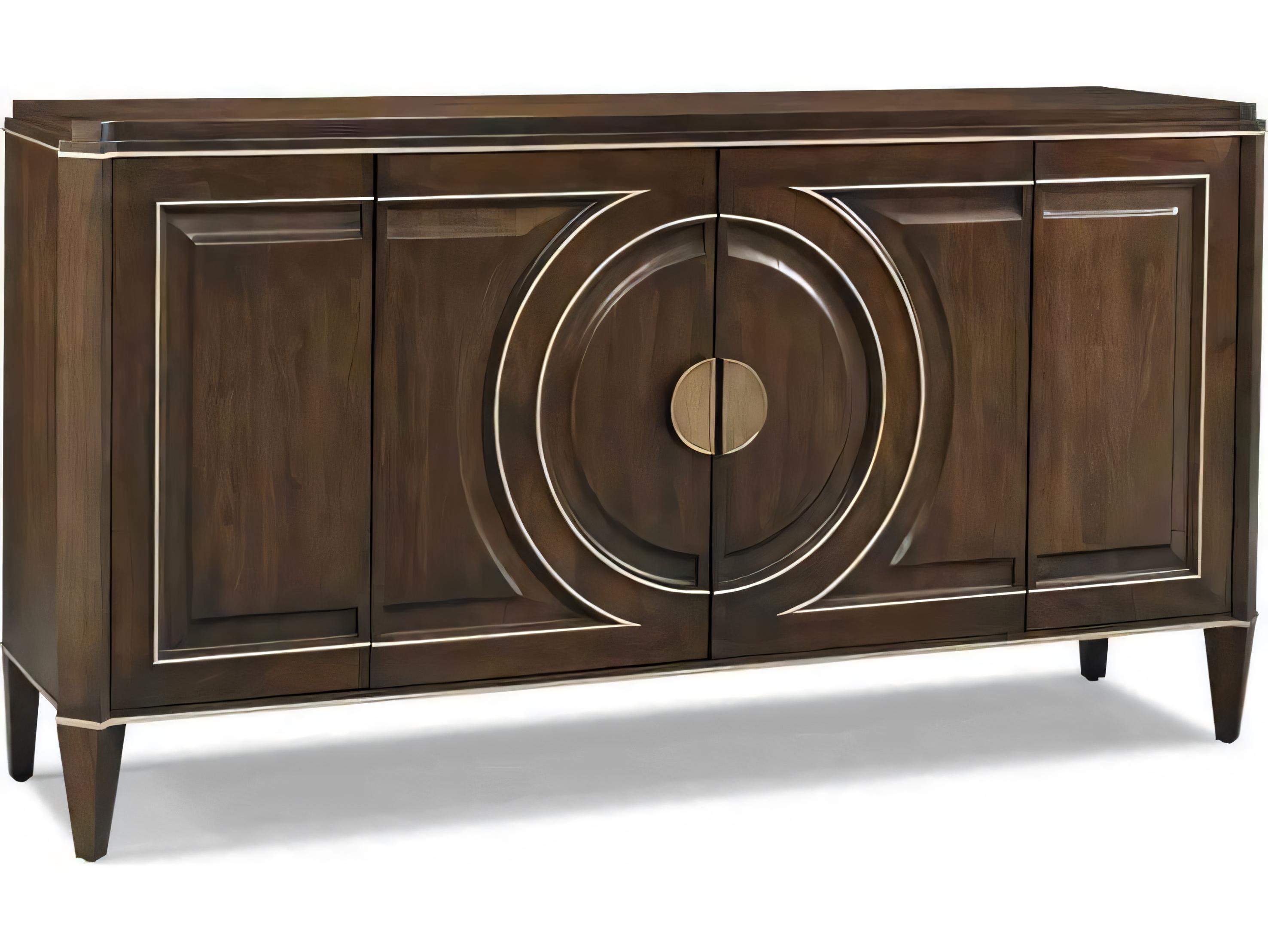 Hickory White Terra Modern 76" Walnut Wood Carob Brown Sideboard