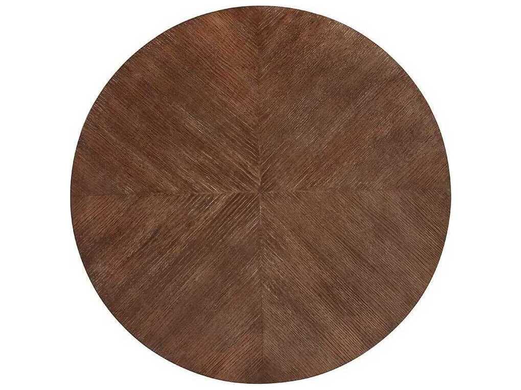Hickory White Central Park Round Wood Kona Bean Dining Table