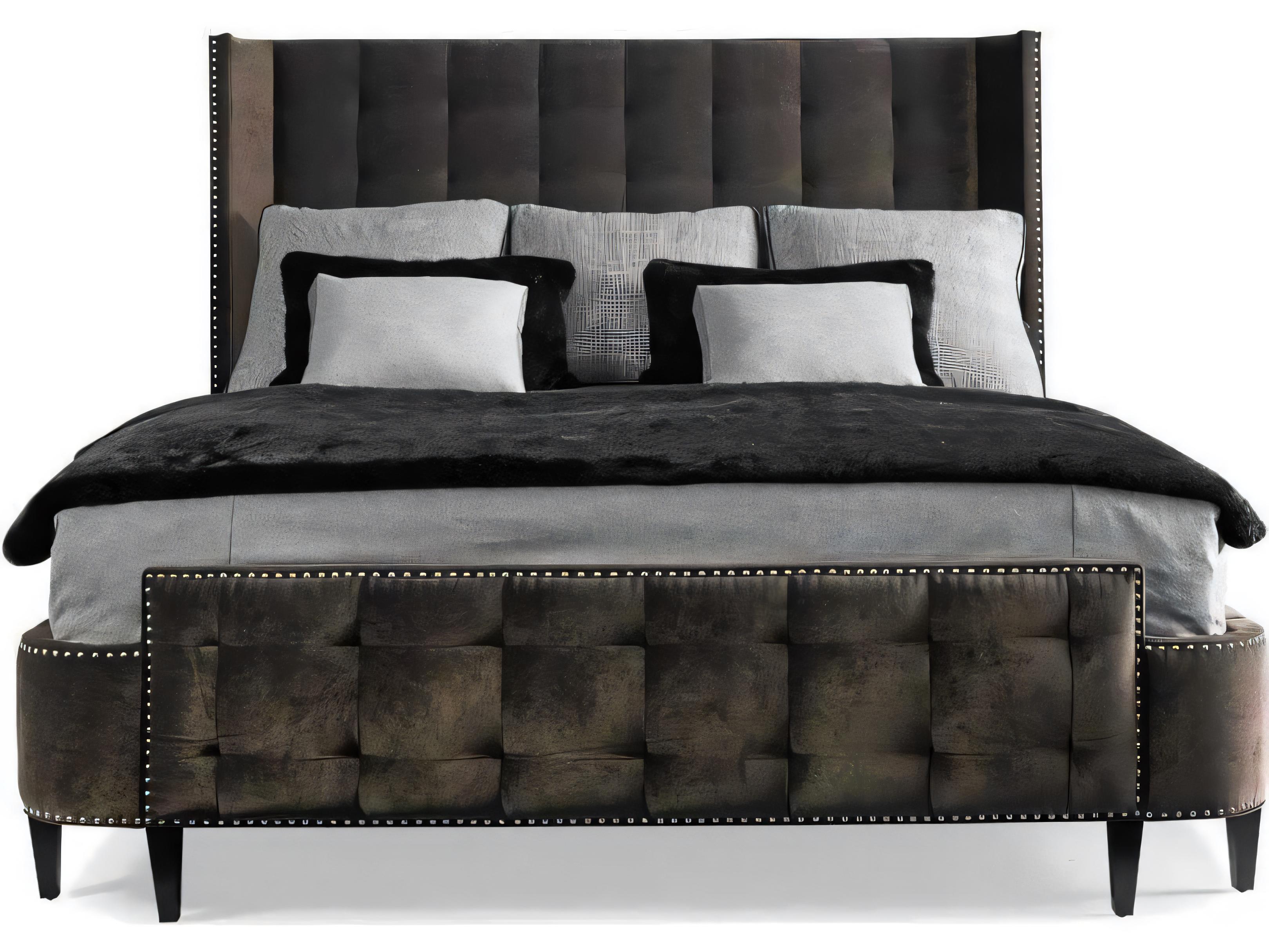 Hickory White Central Park Brown Maple Wood Upholstered Urban Park Panel Bed