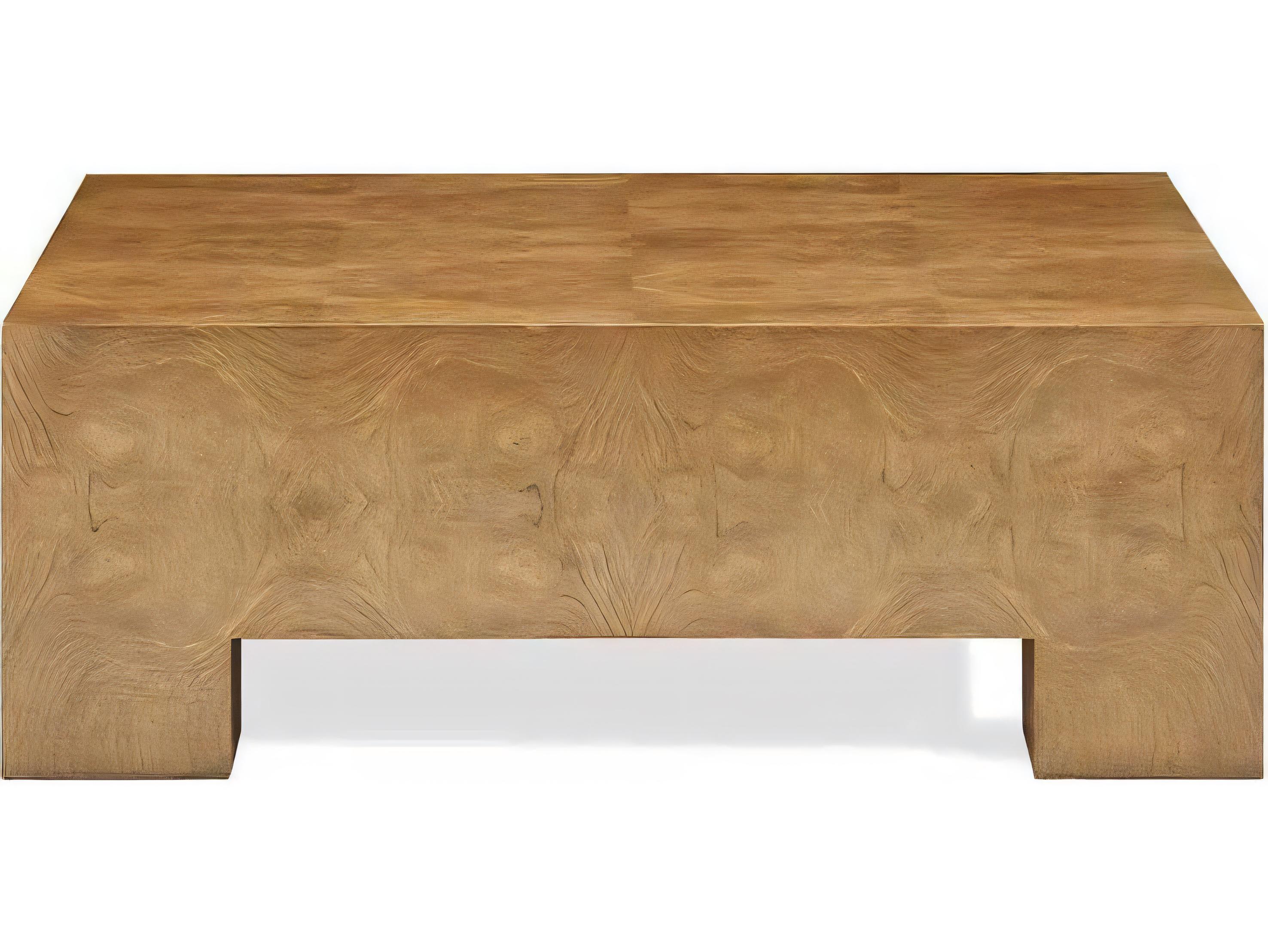 Hickory White Journey The World Square Wood Champagne Coffee Table