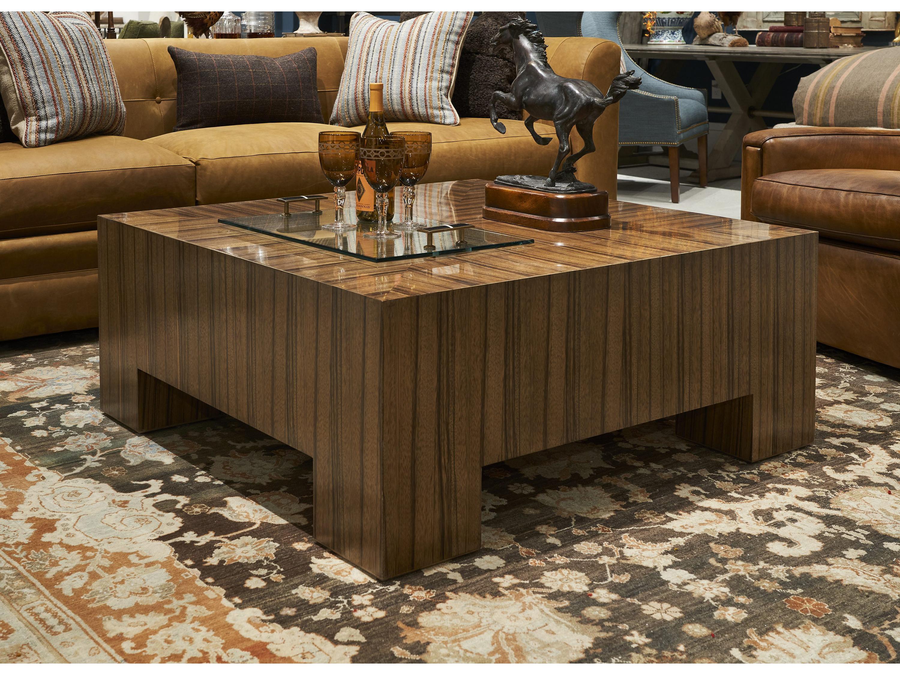 Hickory White Journey The World Square Wood Vienna Cocktail Table