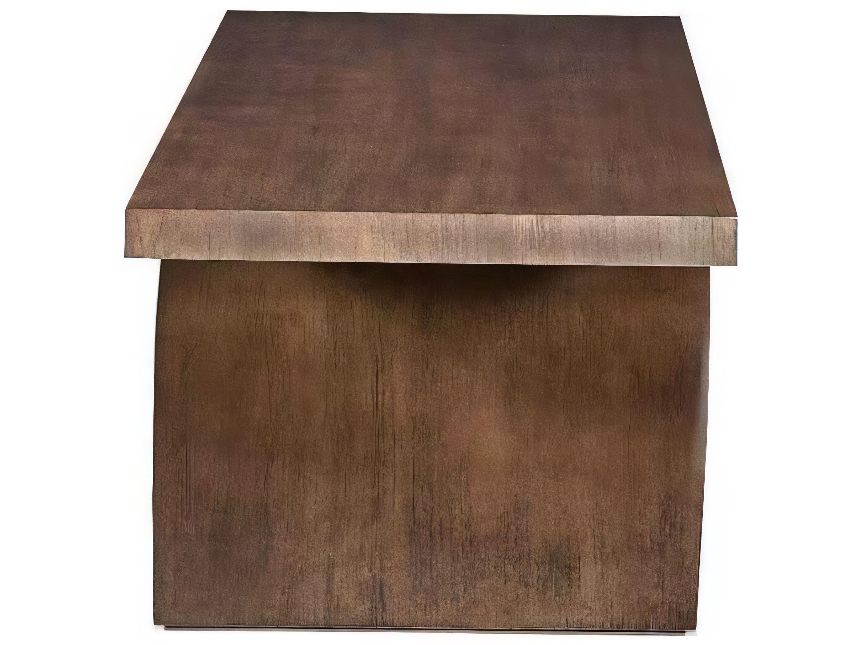 Hickory White Modern Retreat Rectangular Wood Walnut Coffee Table