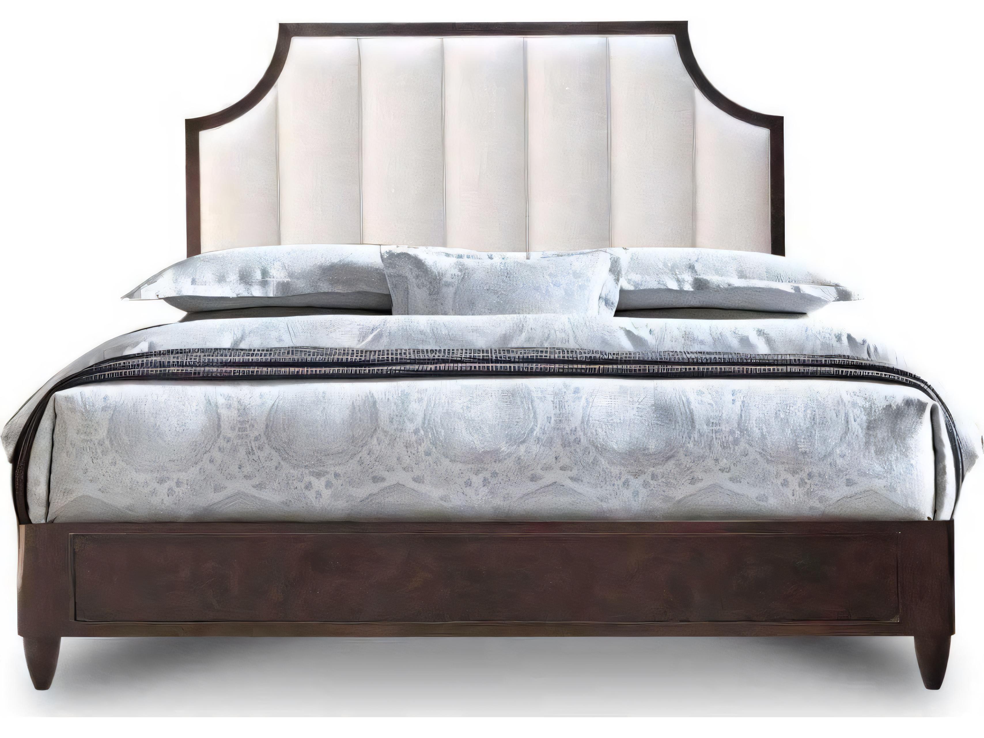 Hickory White Artifex Vuitton Brown Acacia Wood King Platform Bed