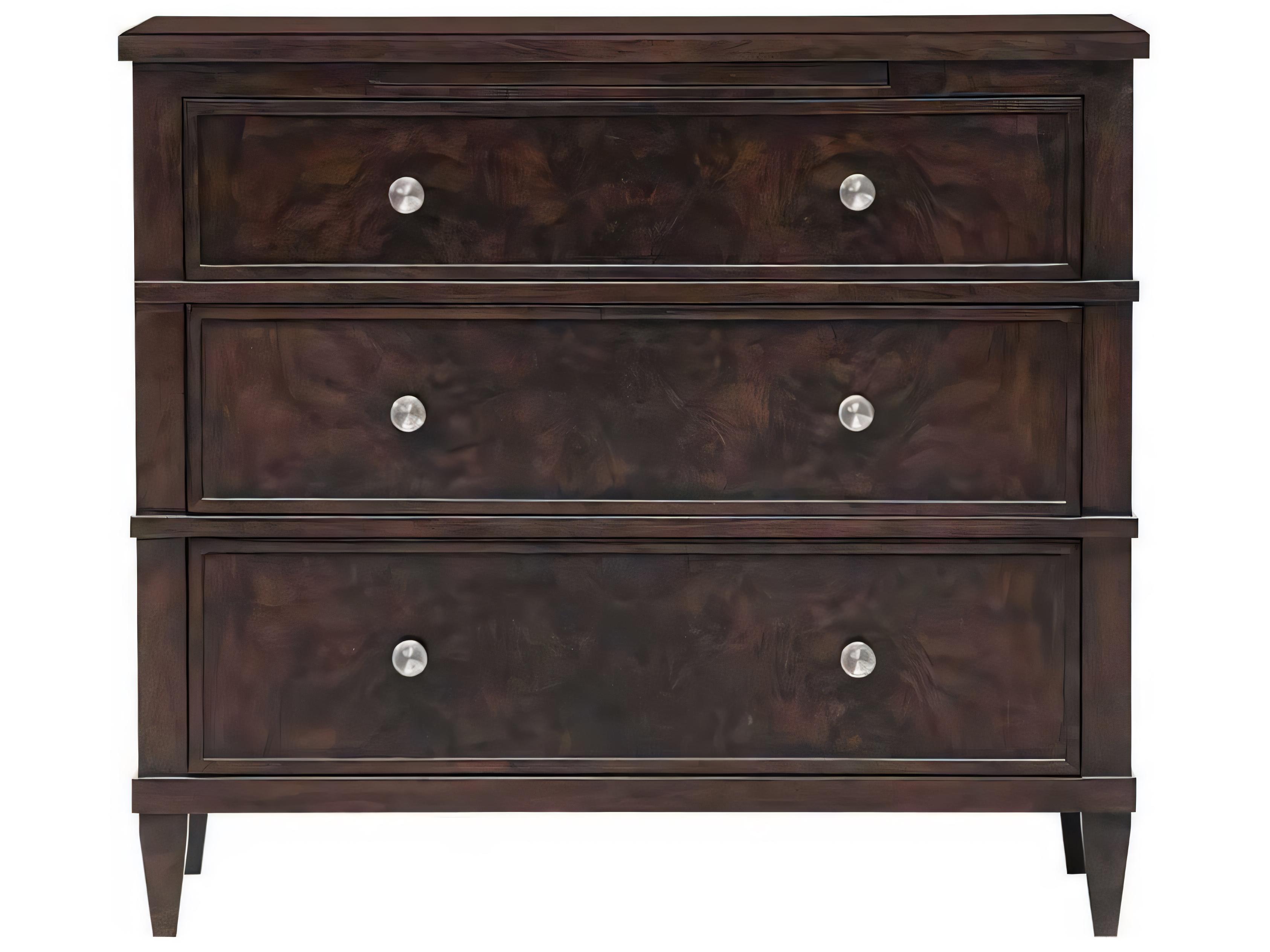 Hickory White Artifex Vuitton Brown 3-Drawer Pablo Accent Chest