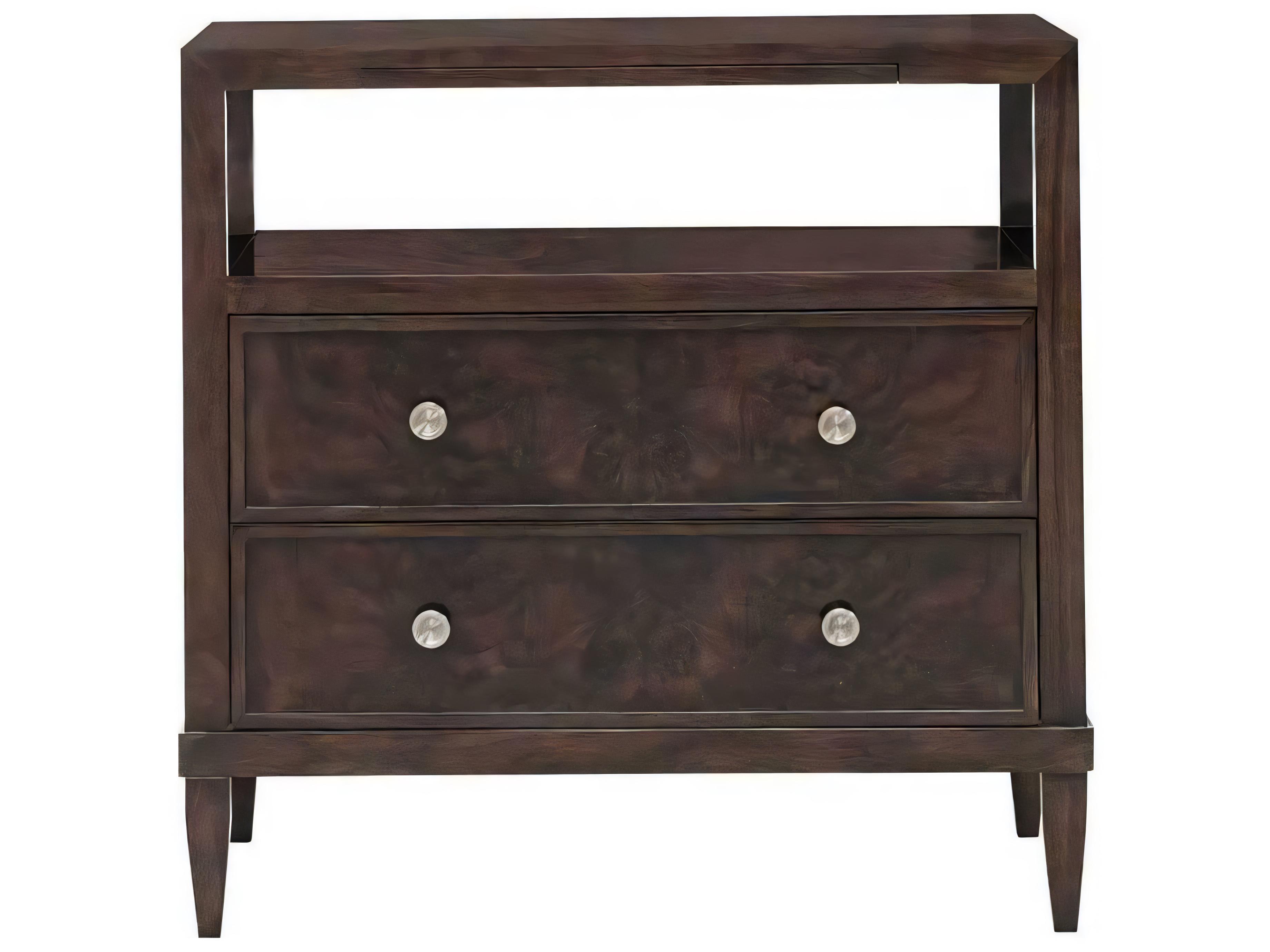 Hickory White Artifex 2-Drawers Vuitton Brown Dali Nightstand