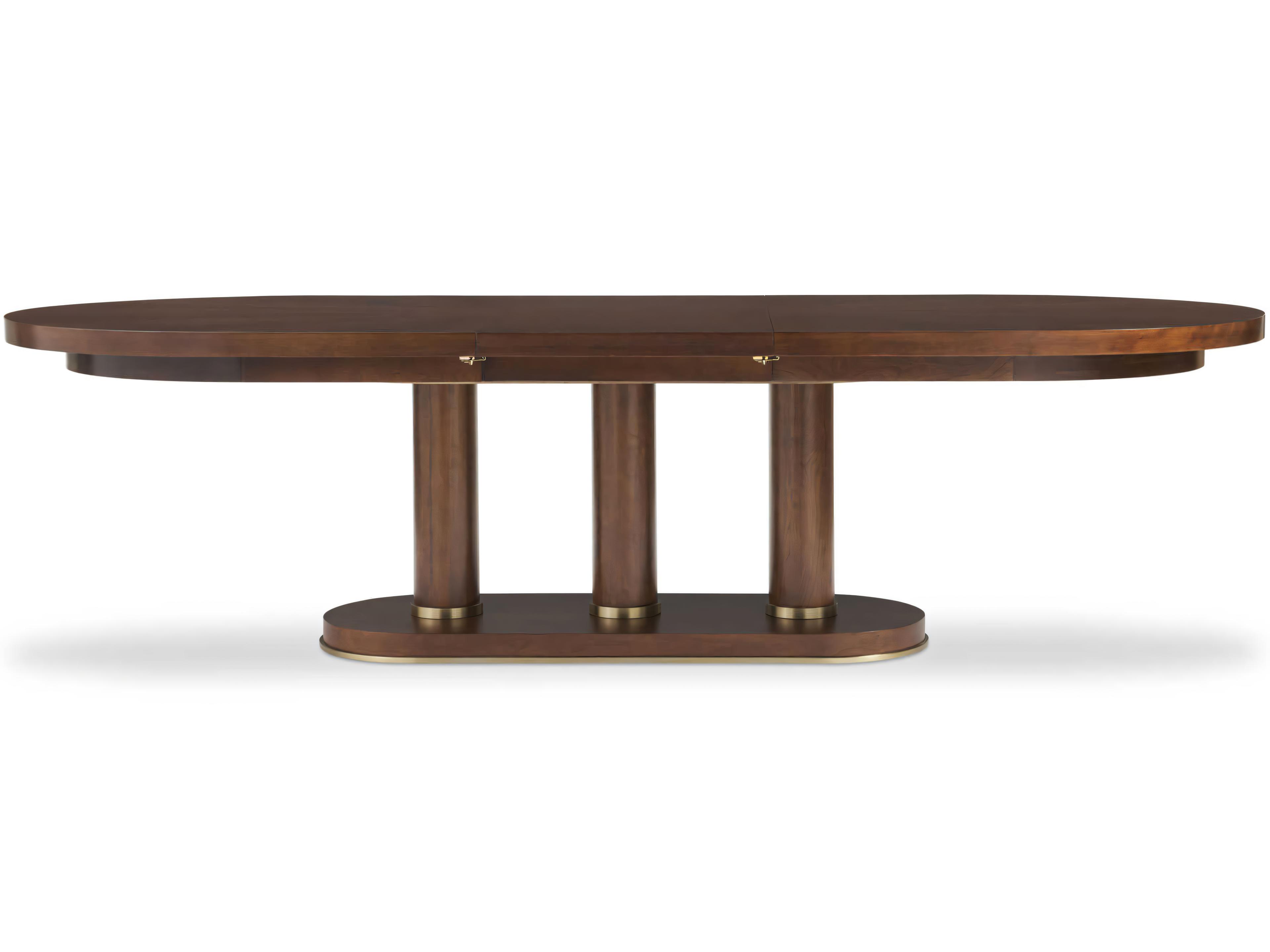 Hickory White Novella Oval Wood Organic Brown Dining Table