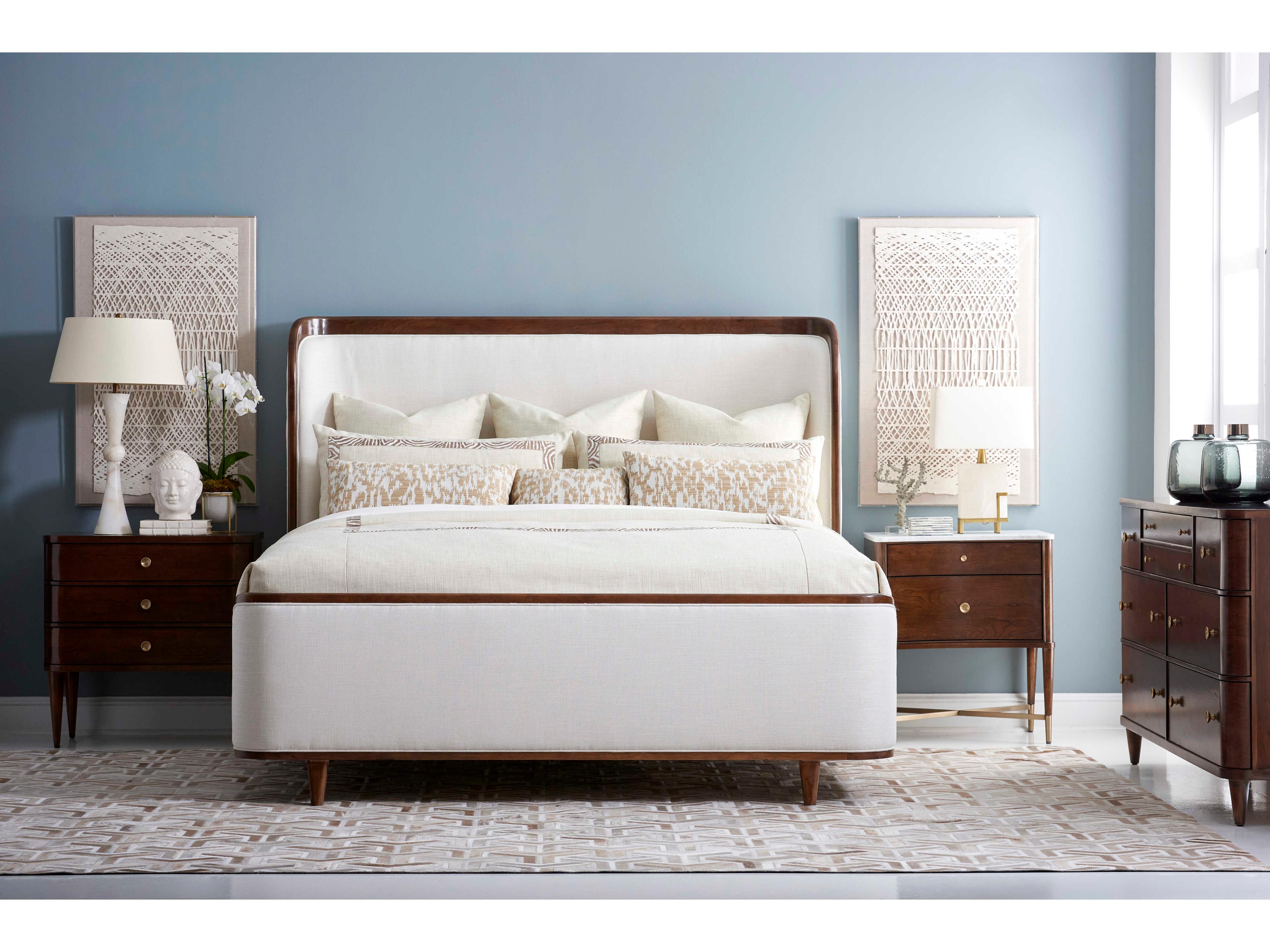 Hickory White Novella Organic Brown Cherry Wood King Shelter Bed