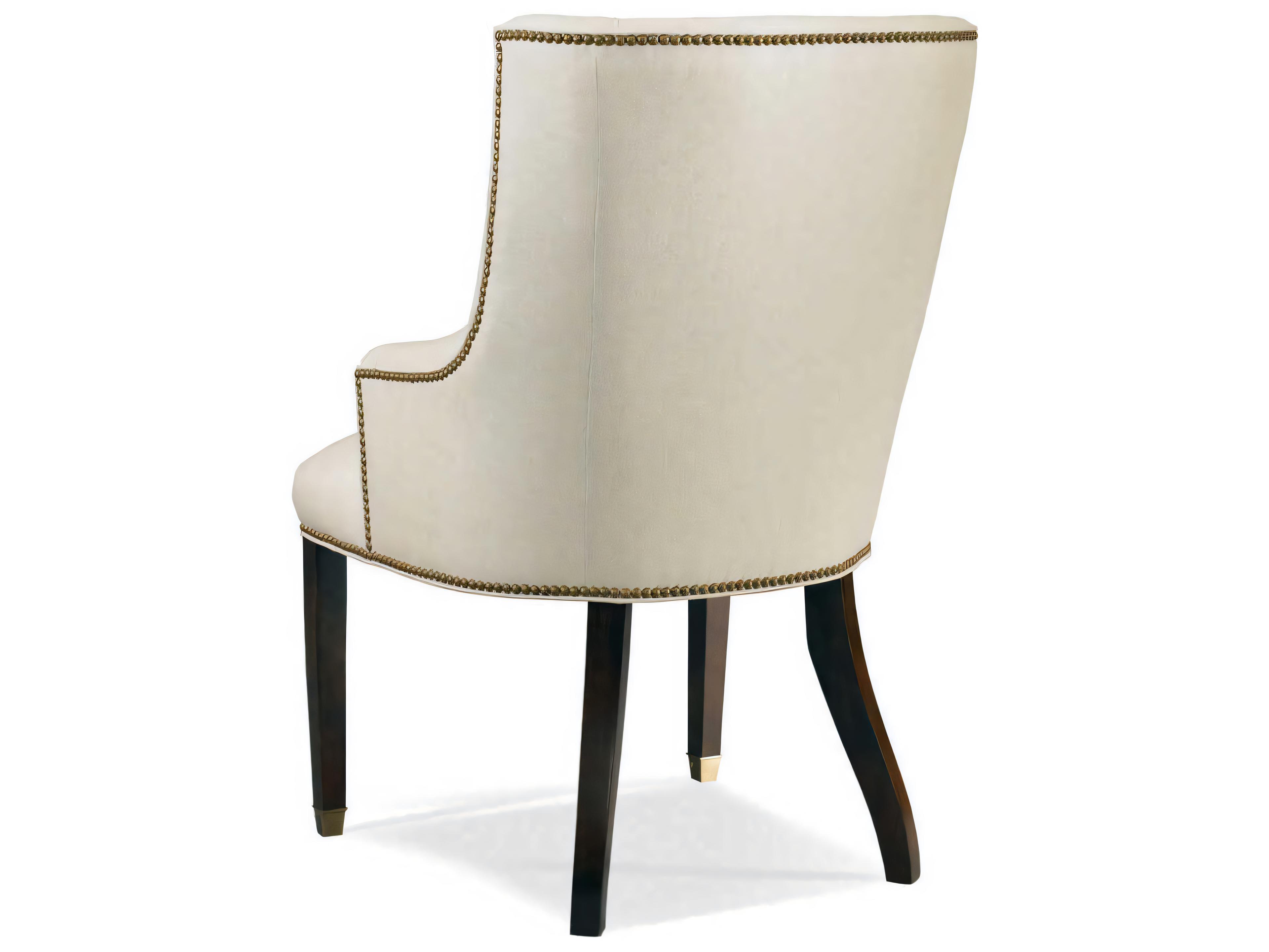 Hickory White Metropolitan Classics Hardwood Beige Upholstered Tullamore Arm Dining Chair