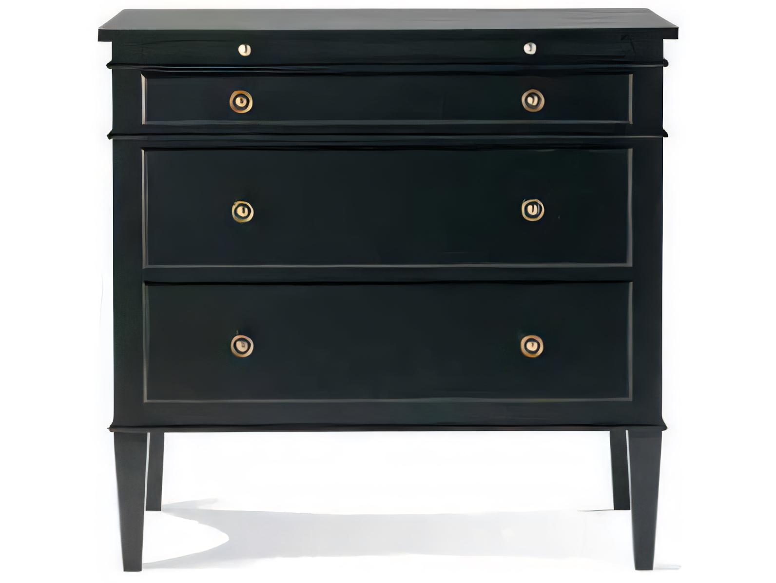 Hickory White Metropolitan Classics 3-Drawers Black Cherry Wood Nightstand