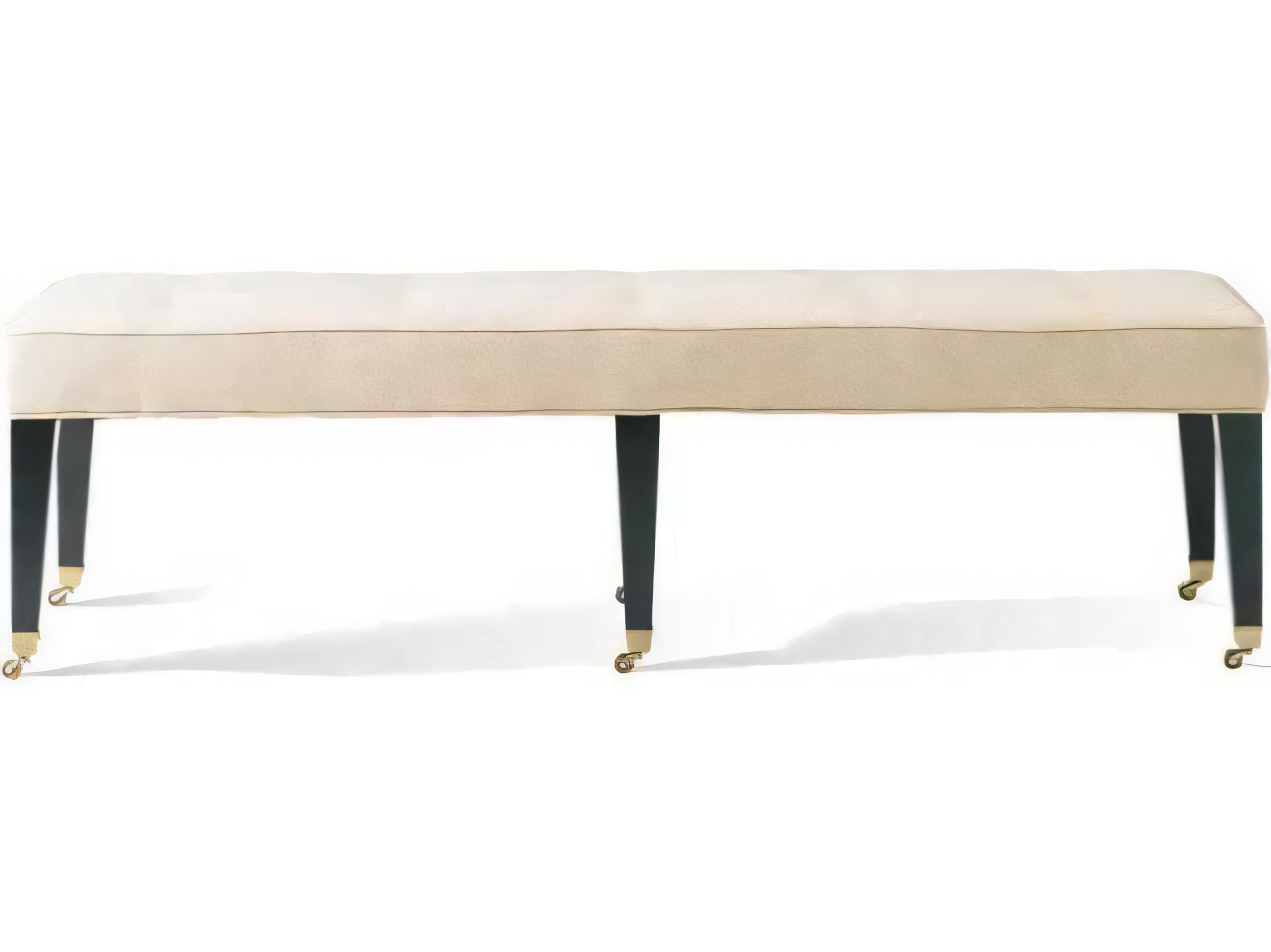 Hickory White Metropolitan Classics Espresso Beige Upholstered Accent Bench