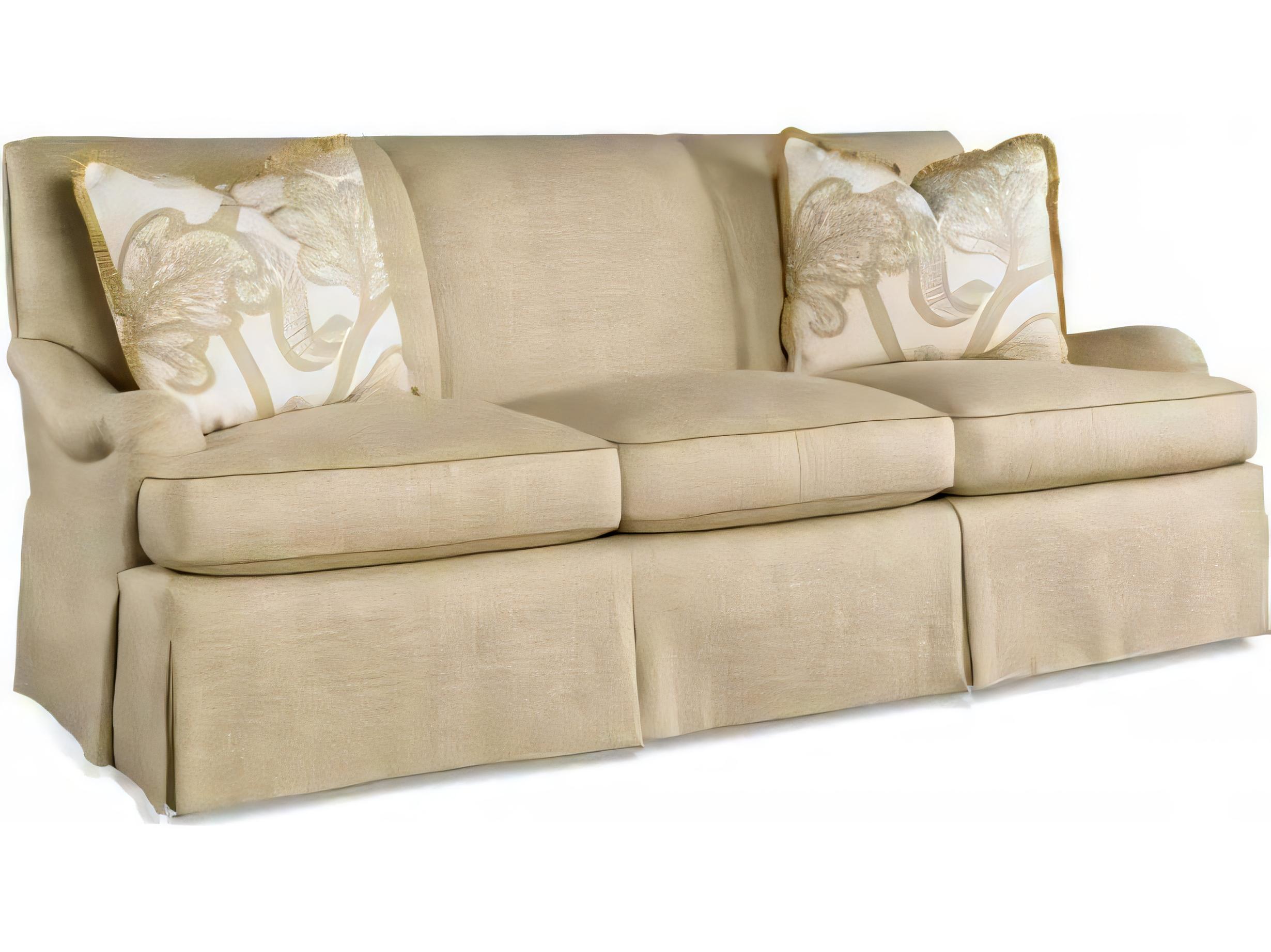 Hickory White Custom Elements Upholstery Beige Upholstered Sofa