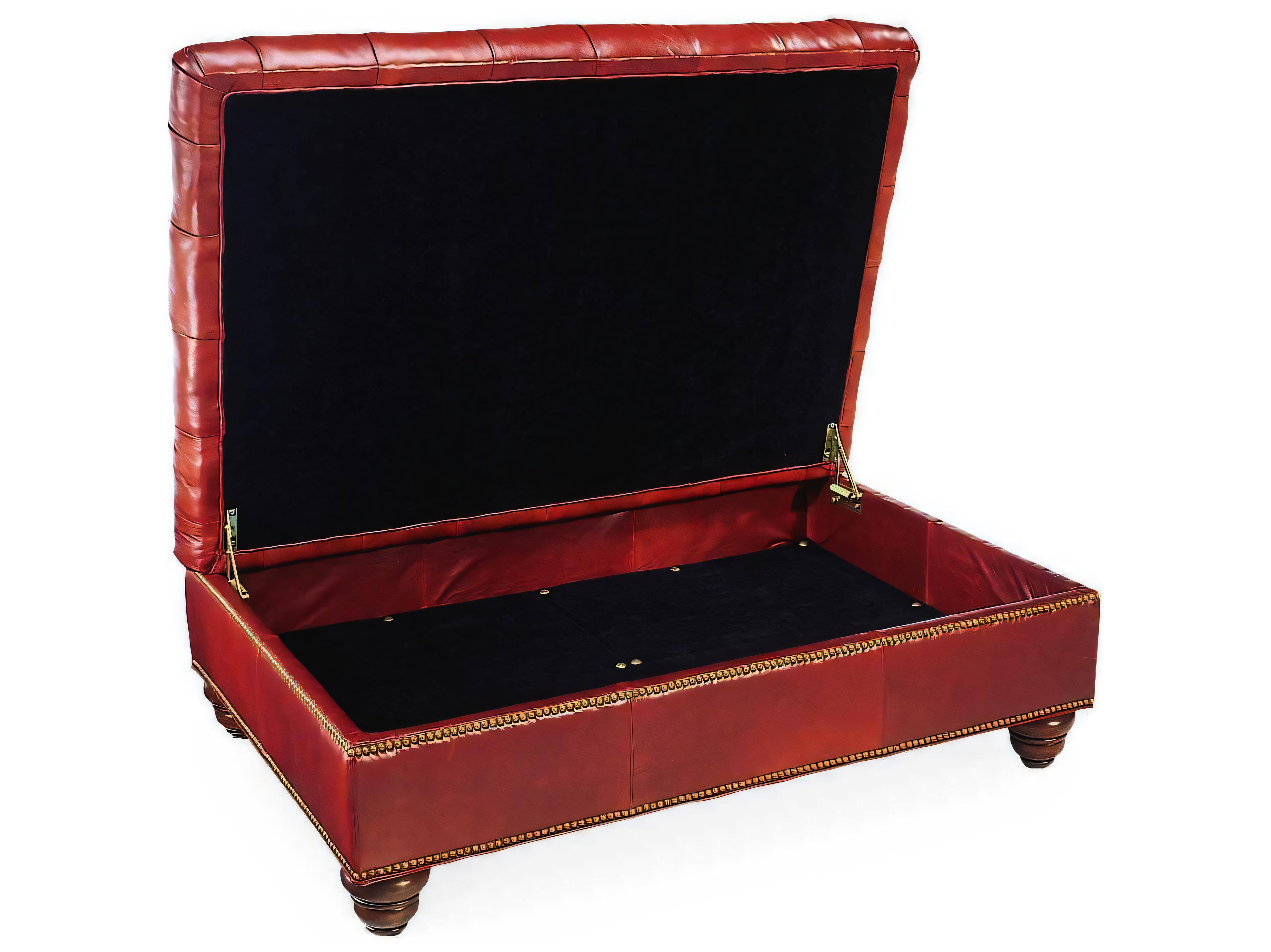 Hickory White Custom Elements Upholstery Storage Ottoman