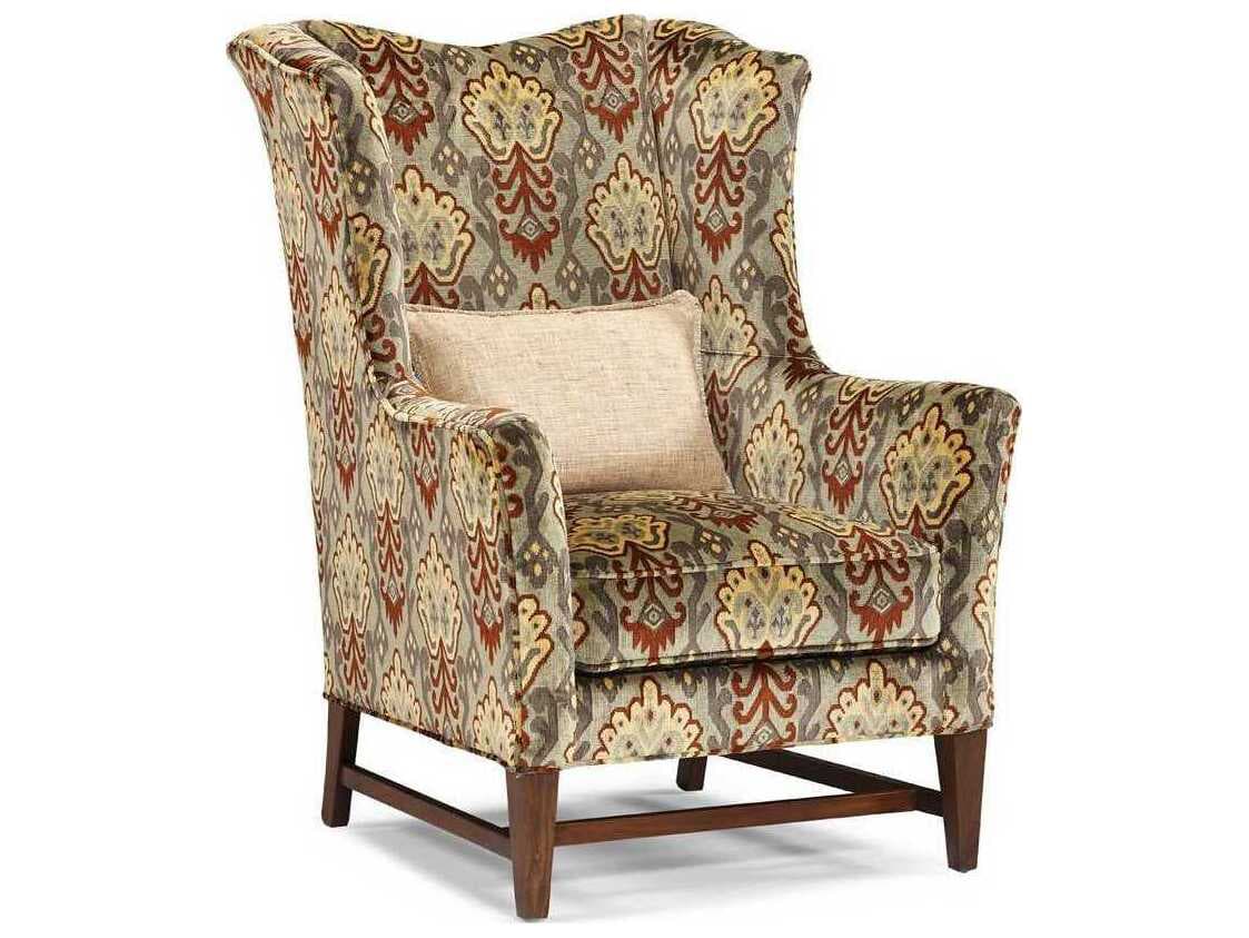 Hickory White Custom Elements Upholstery Fabric Wing Accent Chair