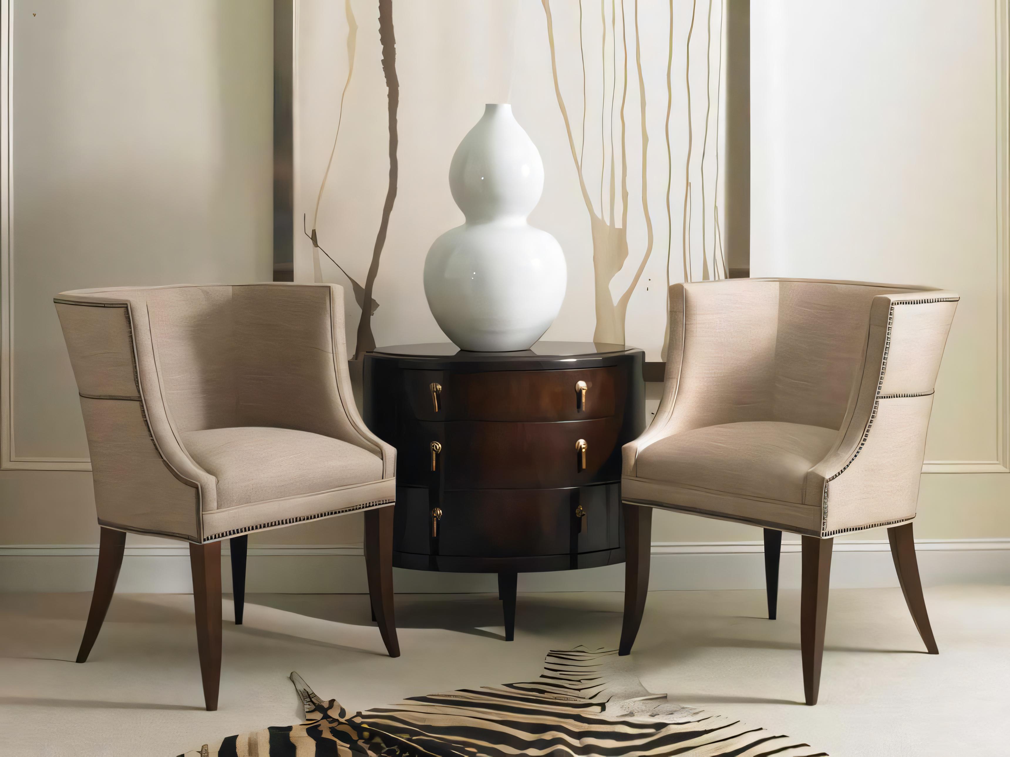 Hickory White Custom Elements Upholstery Leather Pull-Up Accent Chair