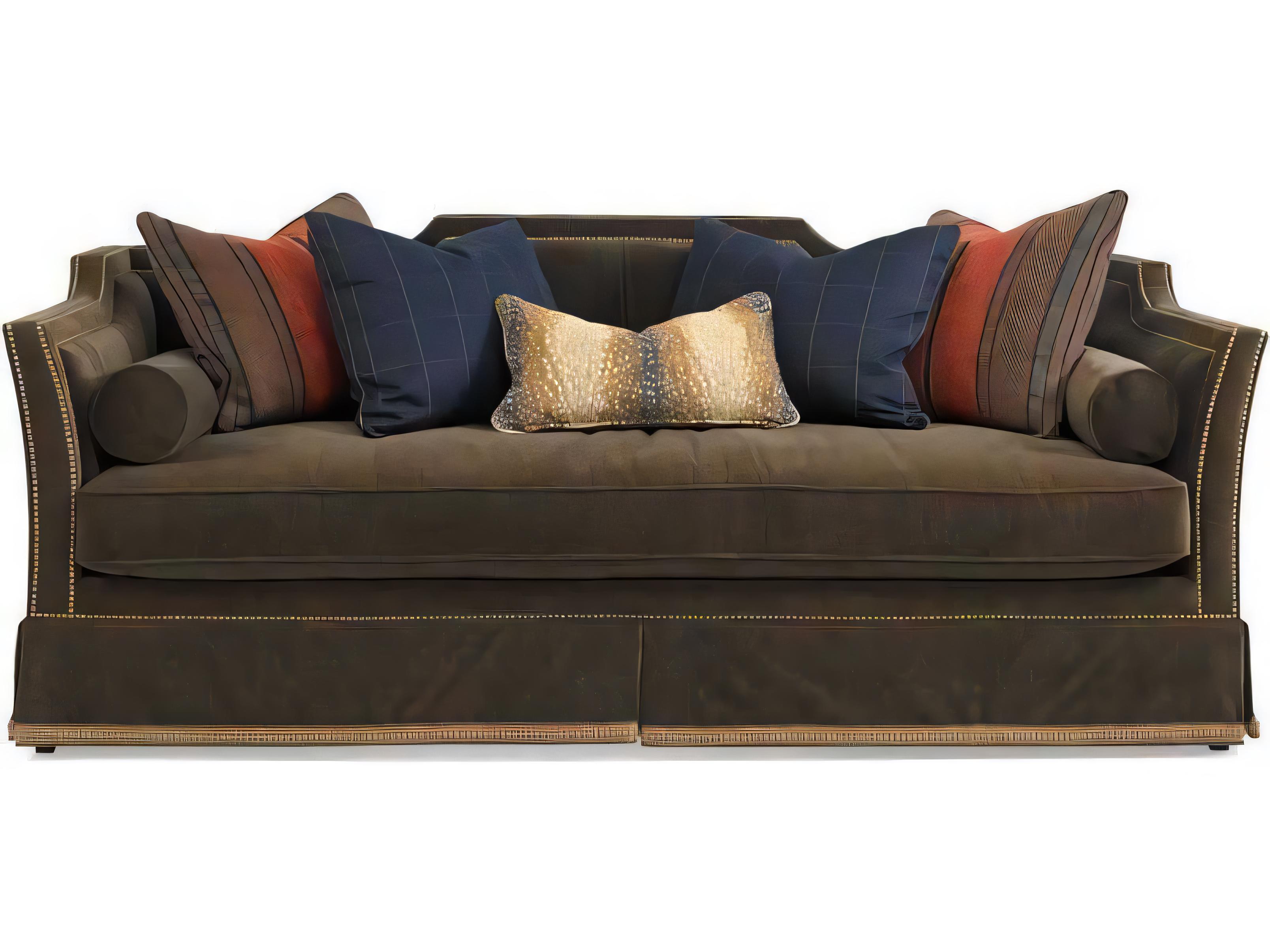 Hickory White Custom Elements Upholstery Cherry Upholstered Sofa