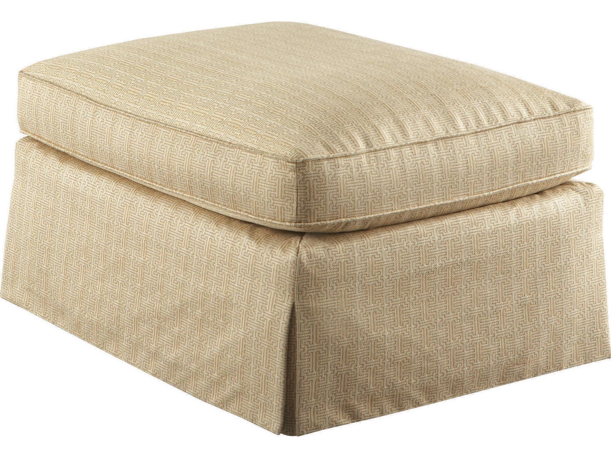Hickory White Custom Elements Upholstery Tan Upholstered Ottoman