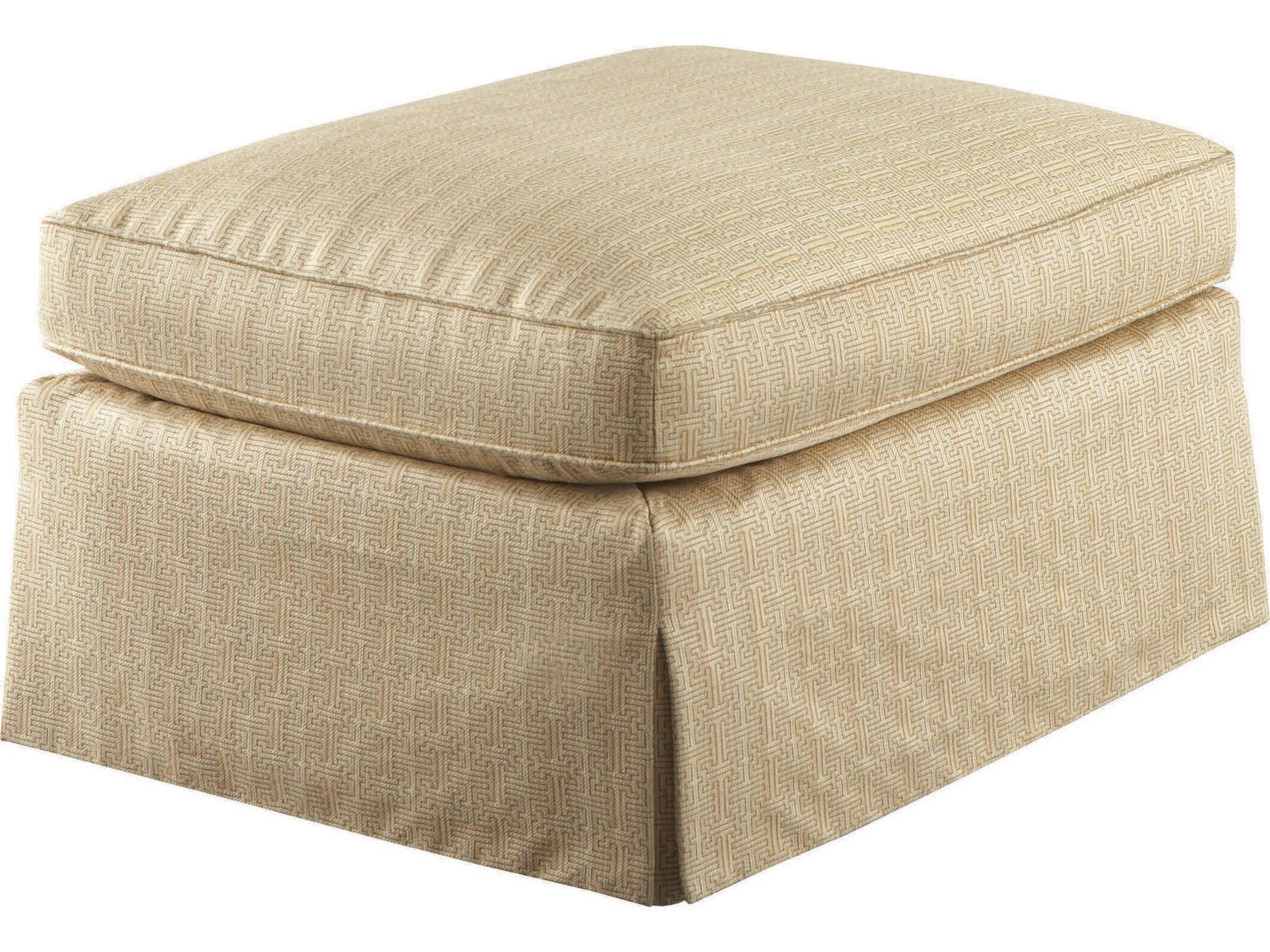 Hickory White Custom Elements Upholstery Tan Upholstered Ottoman