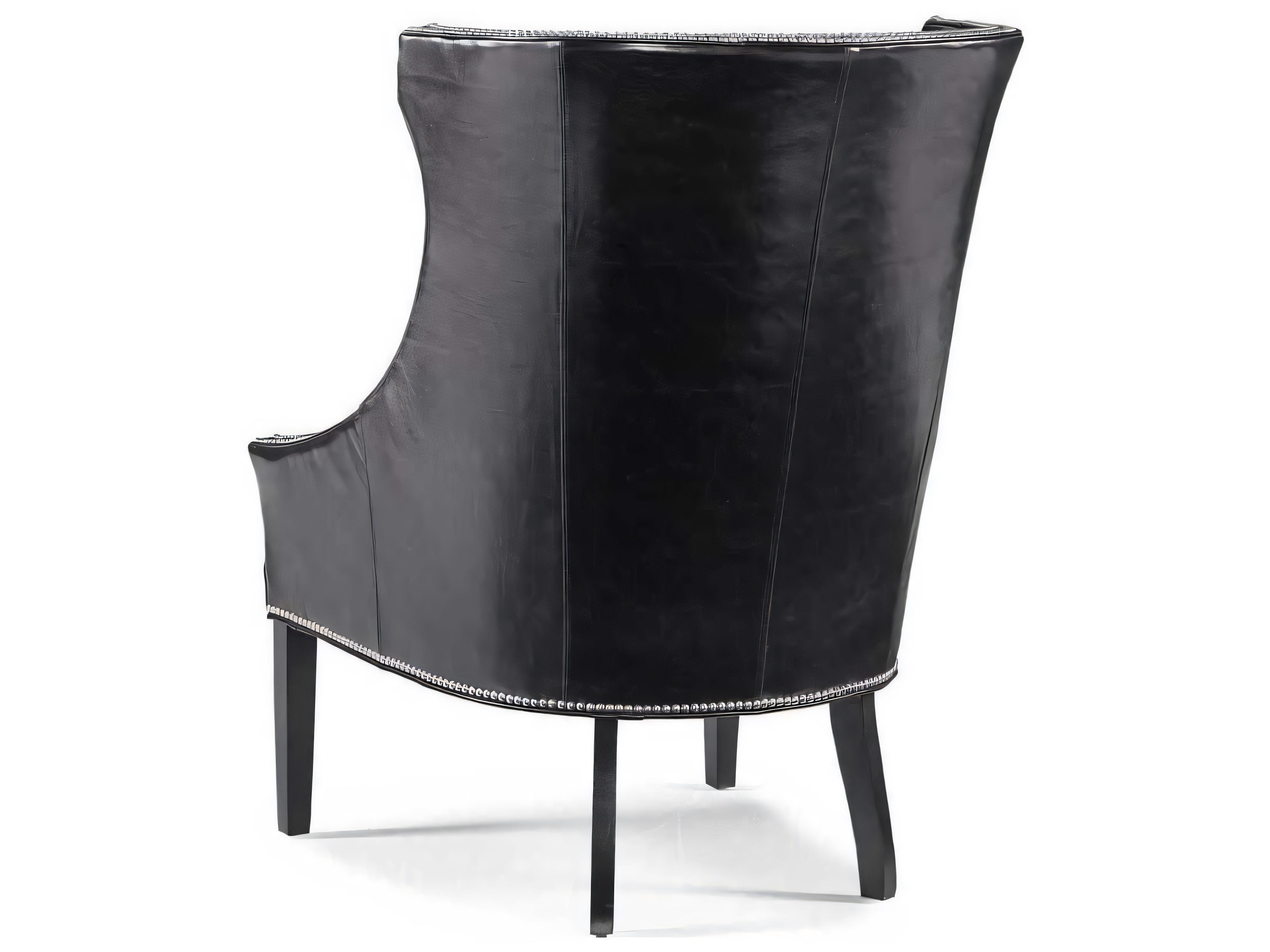 Hickory White Custom Elements Upholstery Fabric Wing Accent Chair