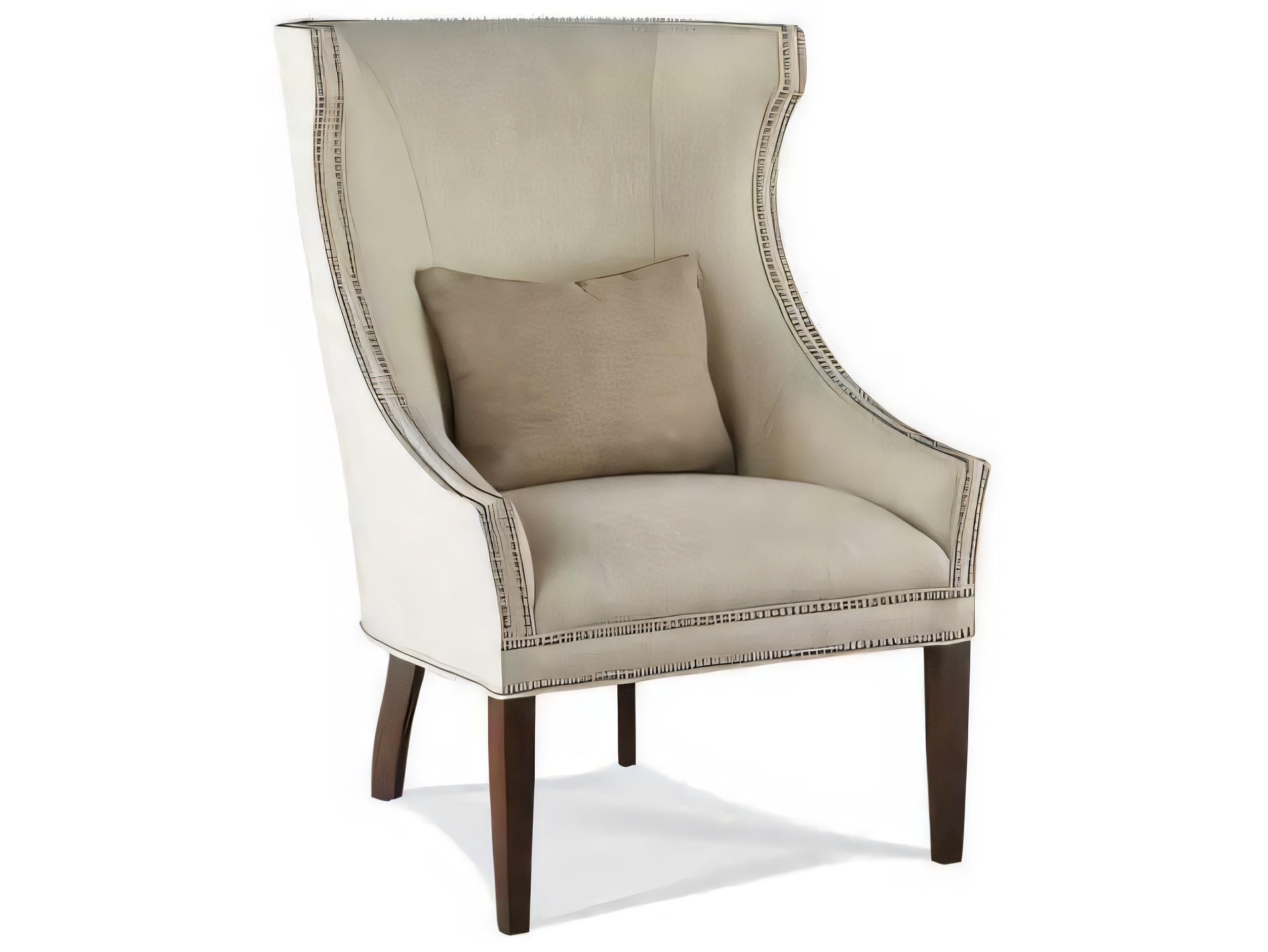 Hickory White Custom Elements Upholstery Fabric Wing Accent Chair