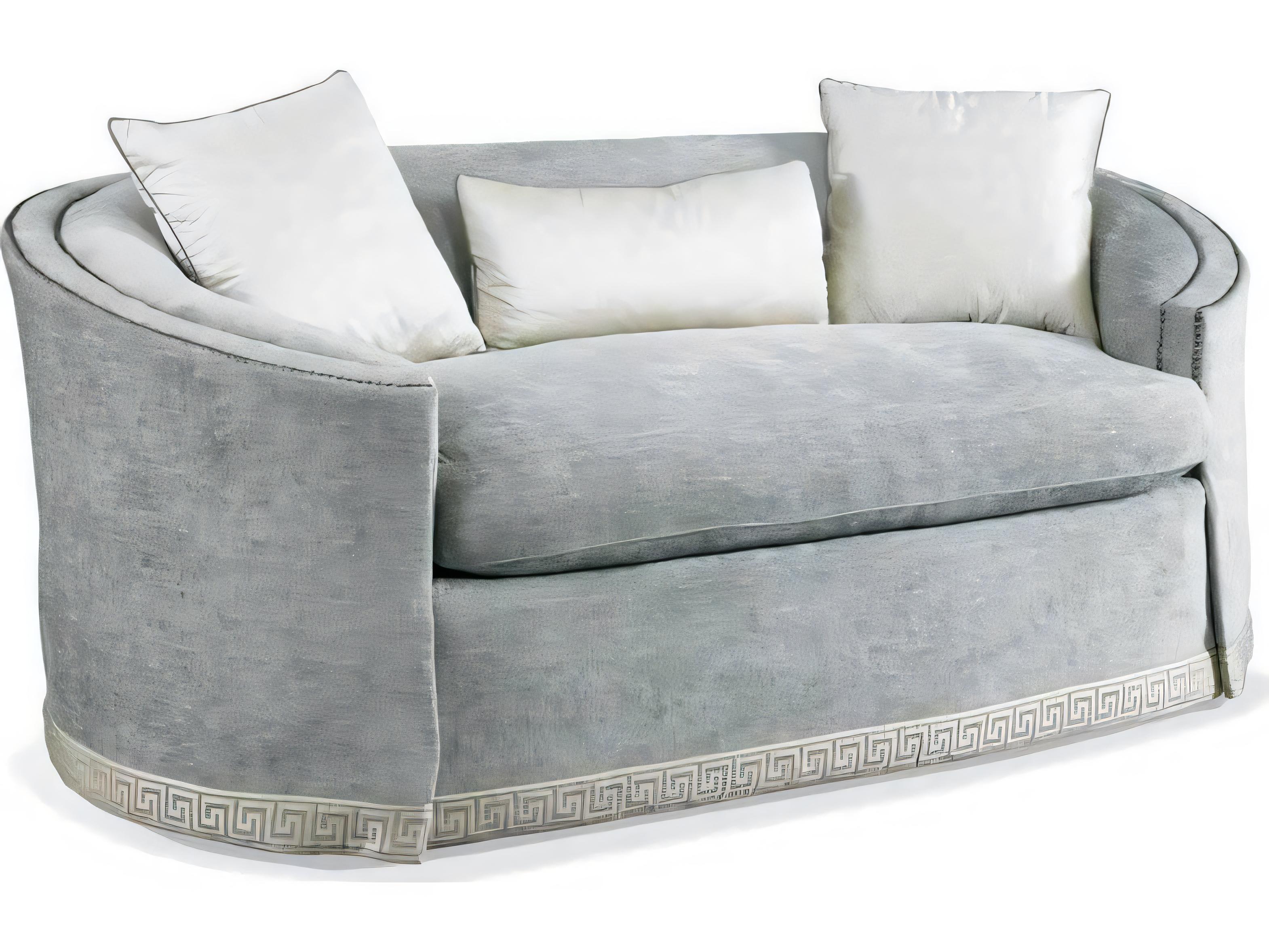Hickory White Custom Elements Upholstery Gray Upholstered Loveseat
