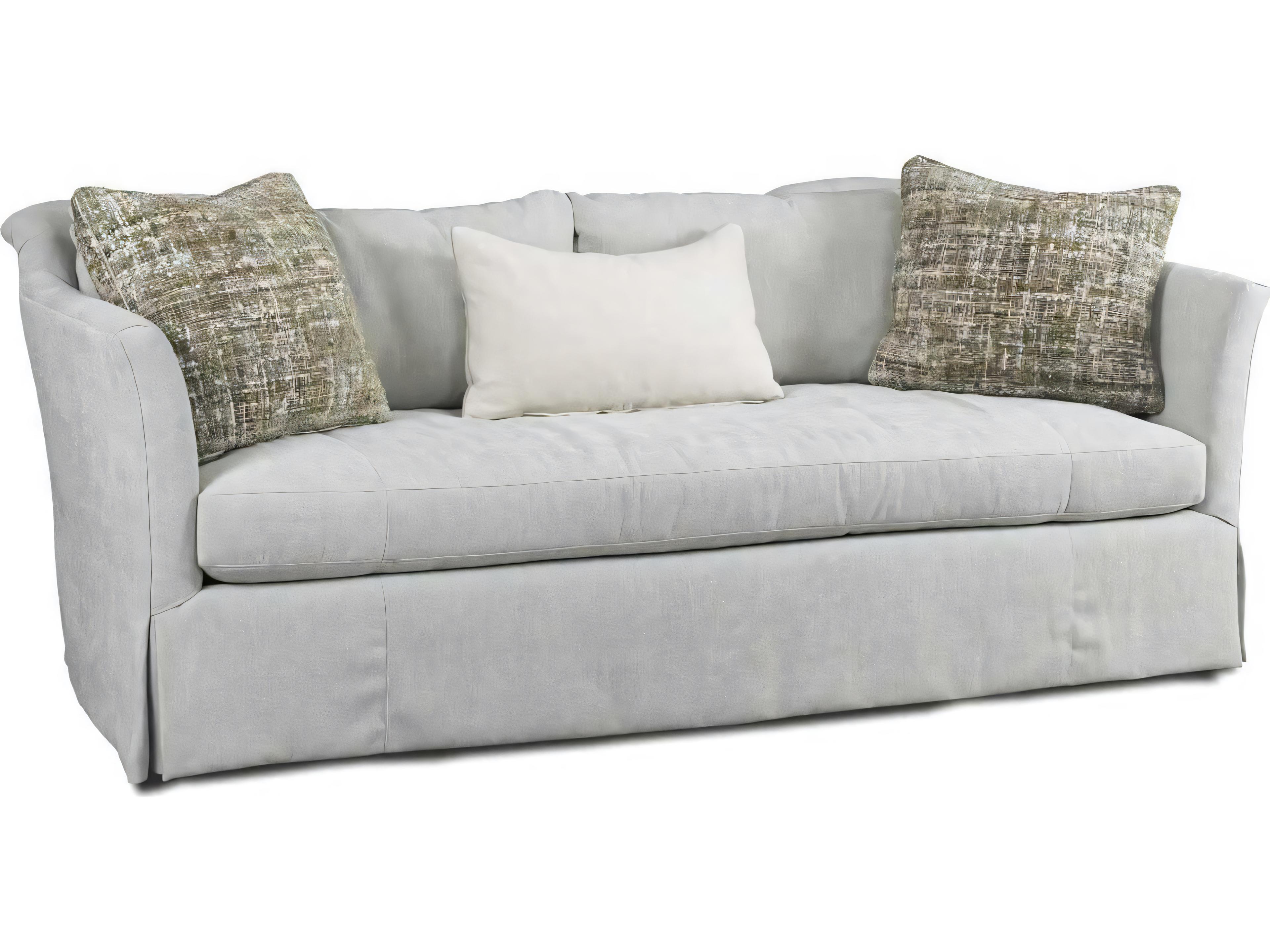 Hickory White Custom Elements Upholstery Gray Upholstered Sofa